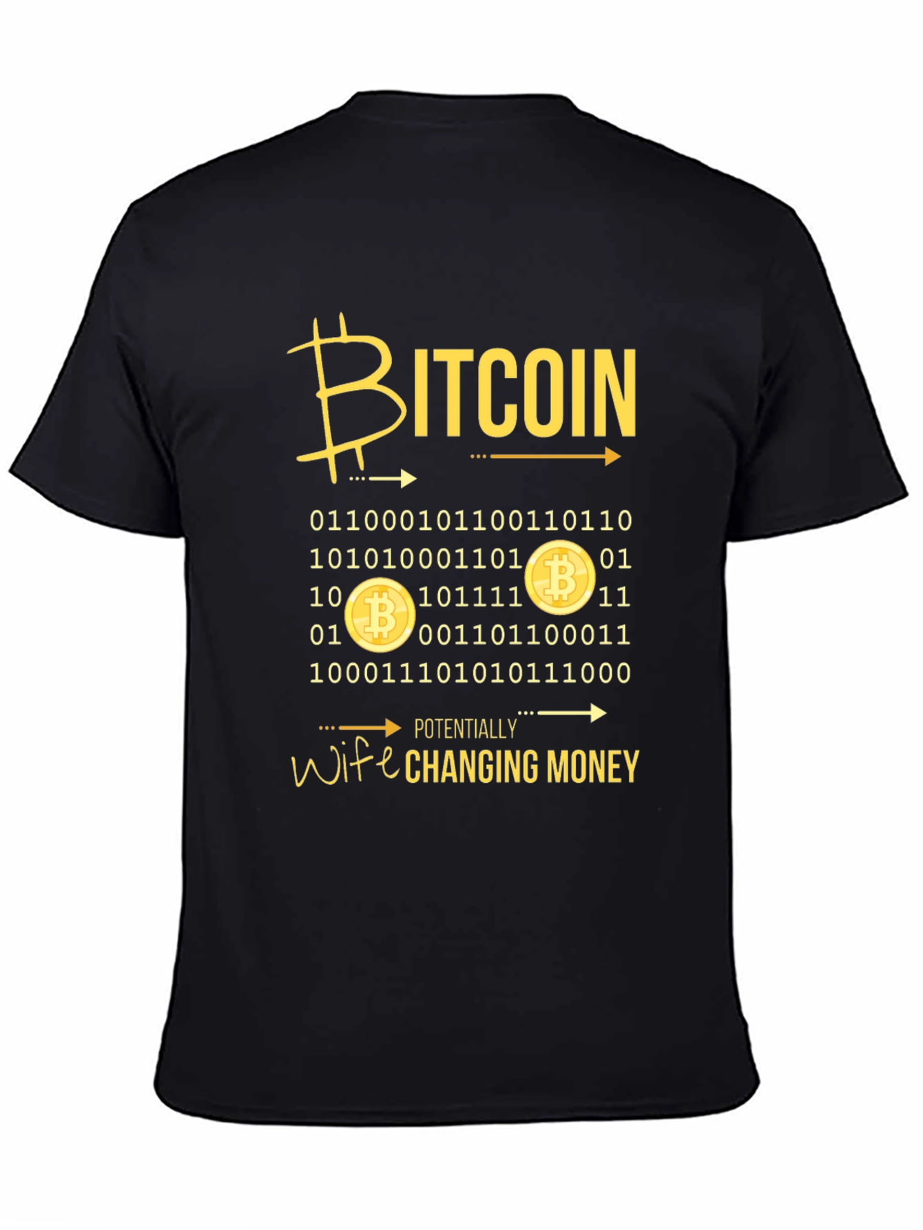 Bitcoin Wife Changing Money Graphic T-Shirt
