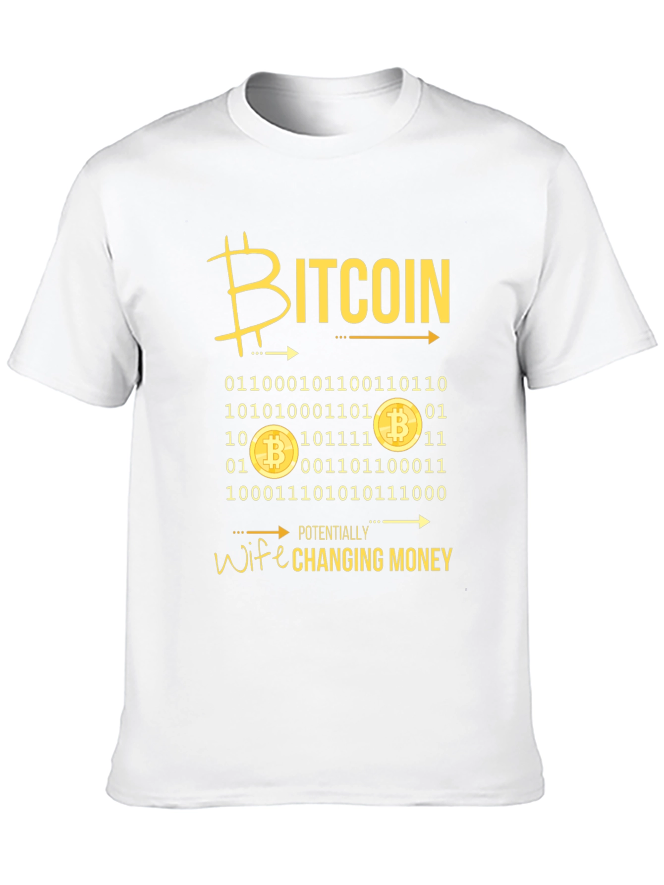 Bitcoin Wife Changing Money Graphic T-Shirt