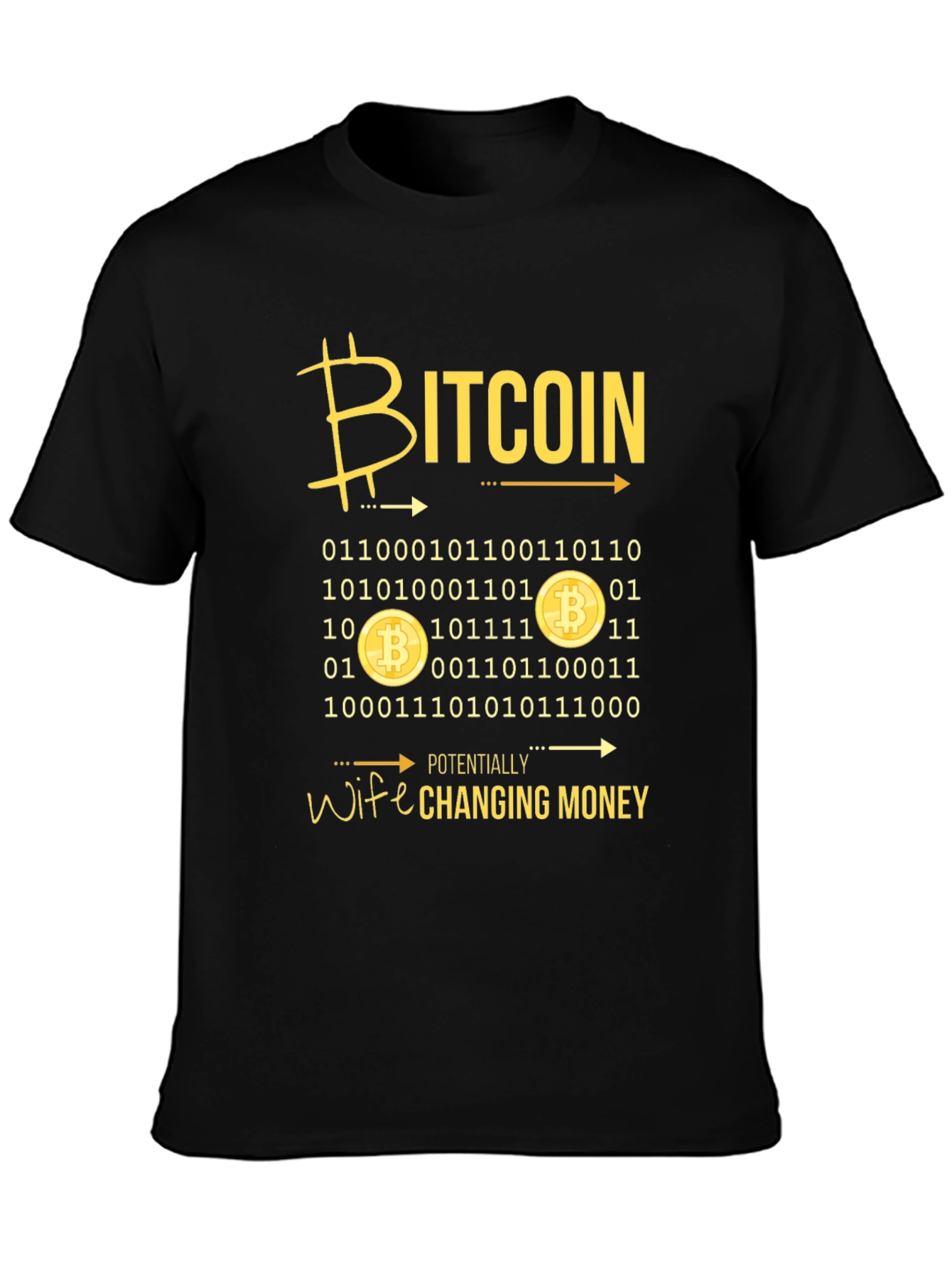 Bitcoin Wife Changing Money Graphic T-Shirt