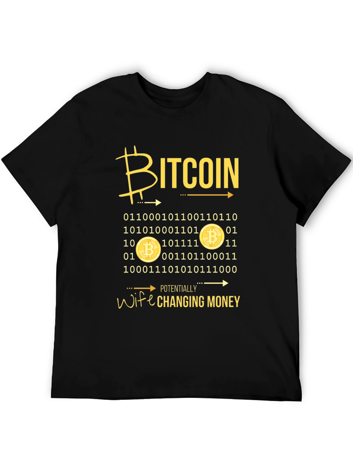 Bitcoin Wife Changing Money Graphic T-Shirt
