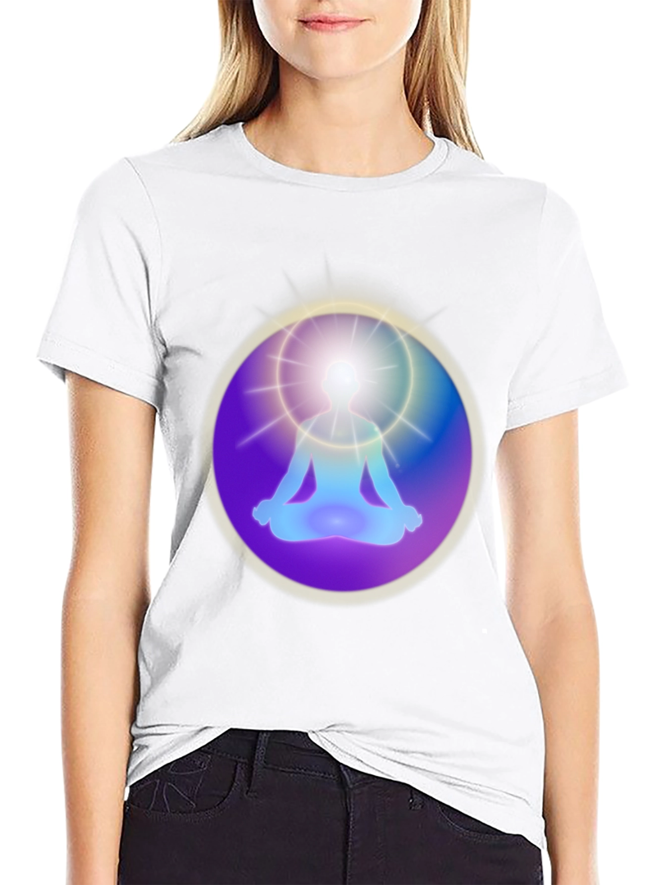 Enlightened Meditation Graphic T-Shirt - Black