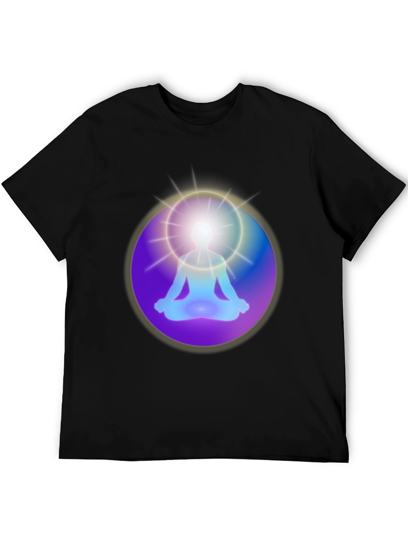 Enlightened Meditation Graphic T-Shirt - Black