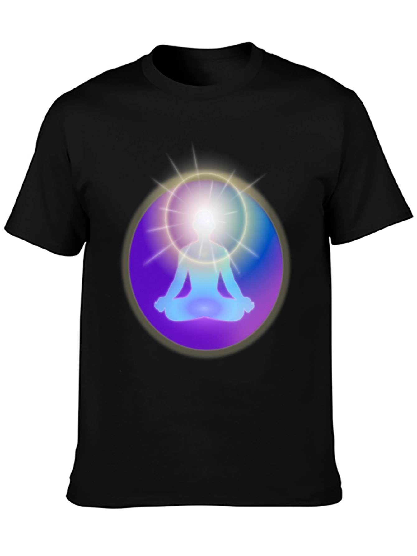 Enlightened Meditation Graphic T-Shirt - Black