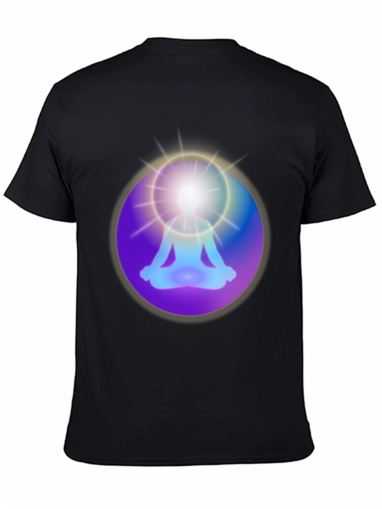 Enlightened Meditation Graphic T-Shirt - Black