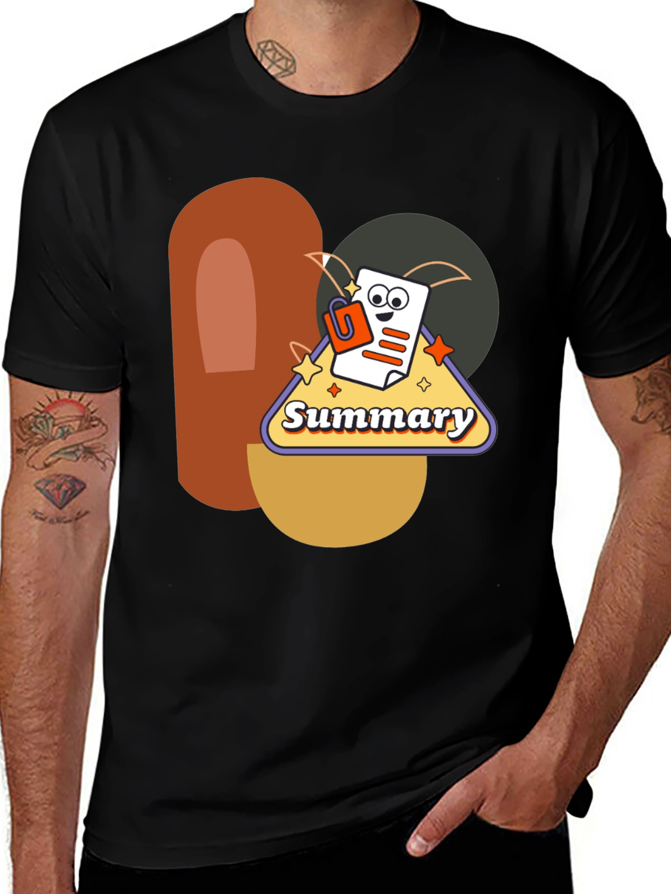 Summary Graphic Tee - Retro Style
