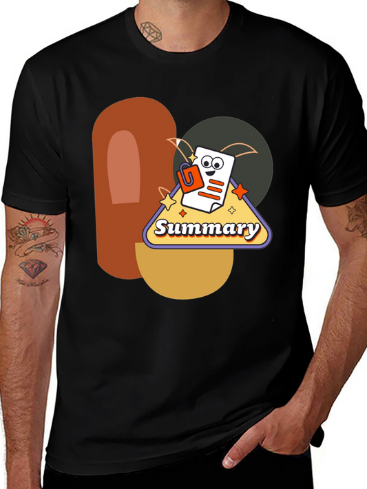 Summary Graphic Tee - Retro Style