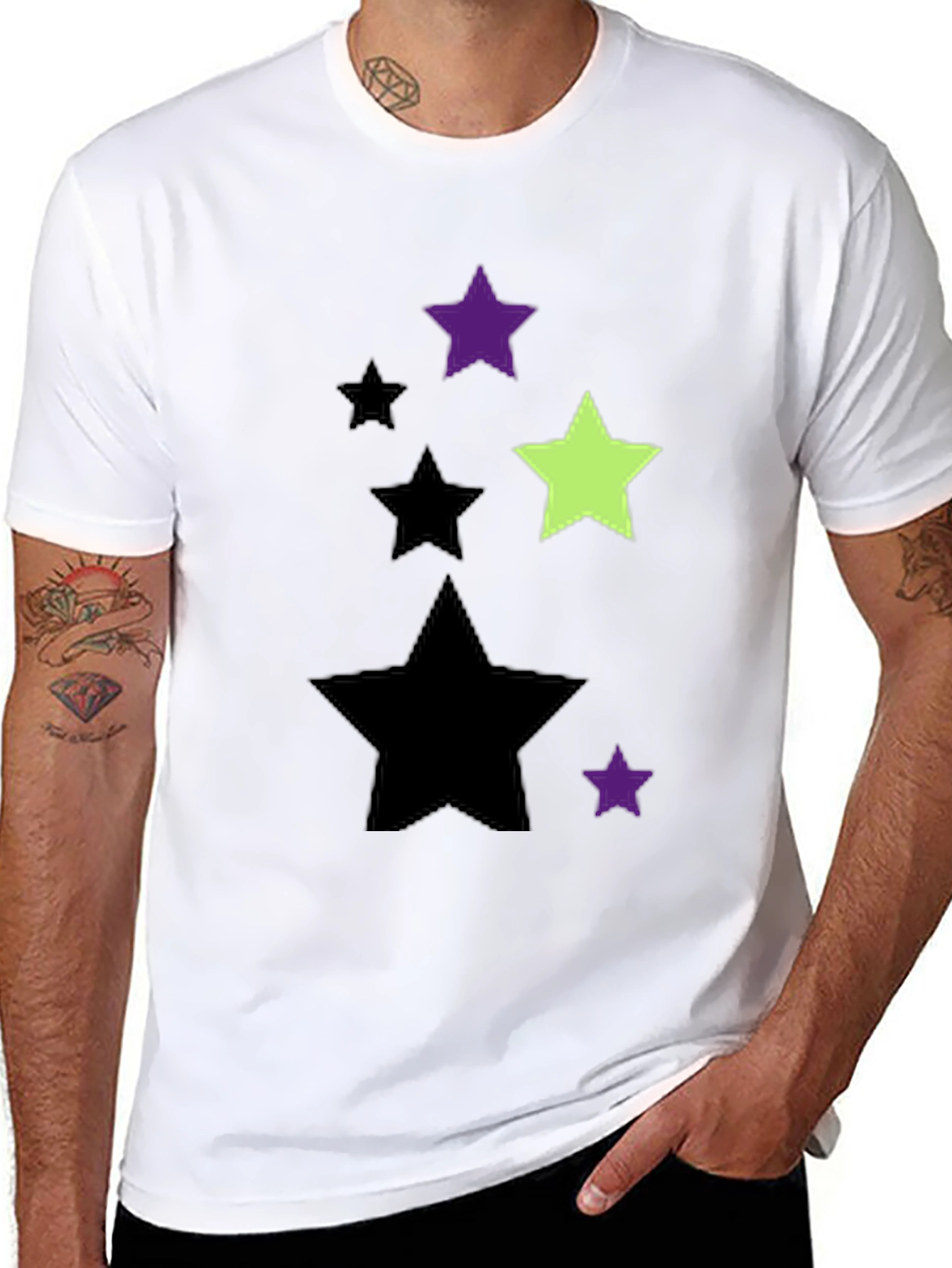Starry Graphic Tee - Mens Black T-Shirt