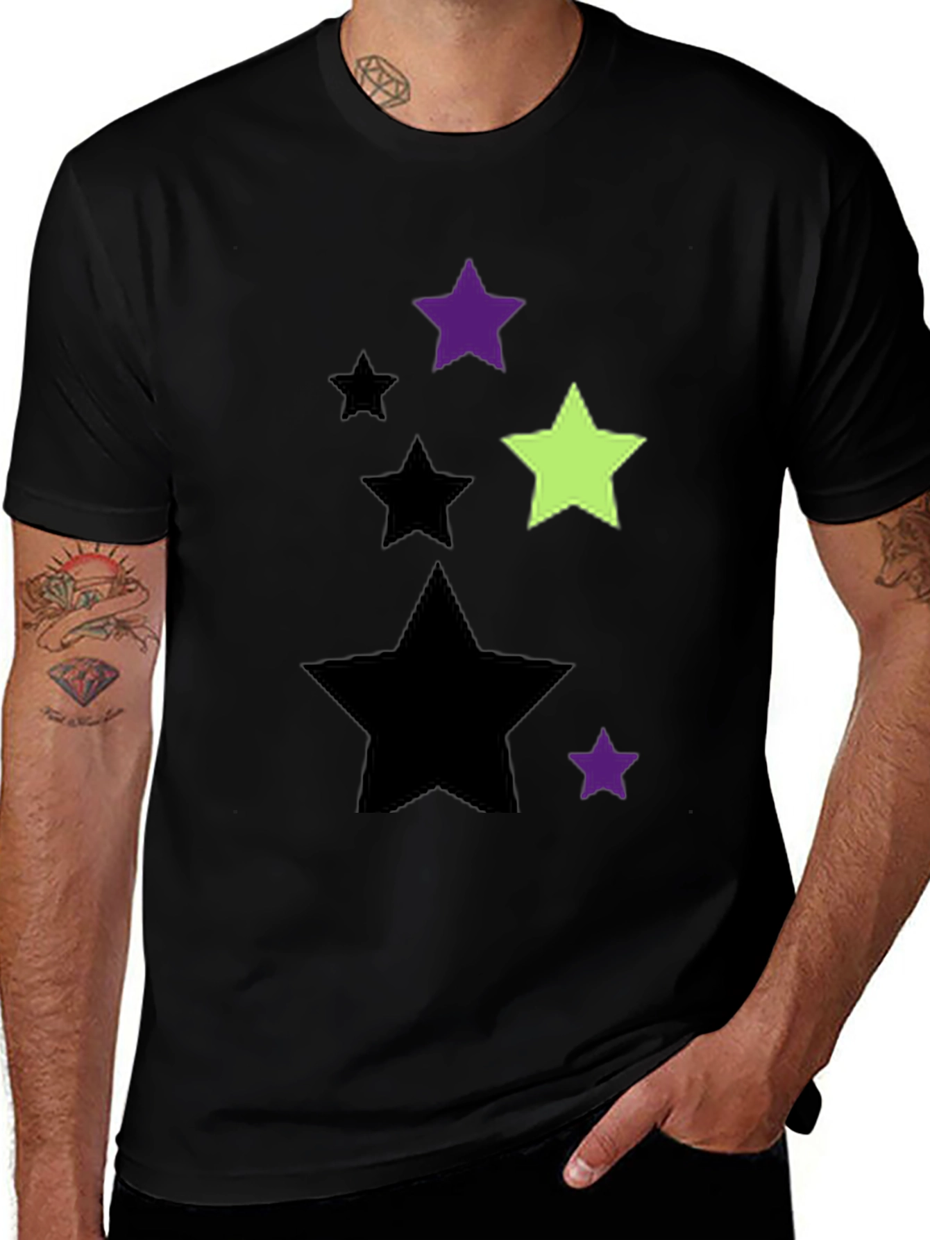 Starry Graphic Tee - Mens Black T-Shirt