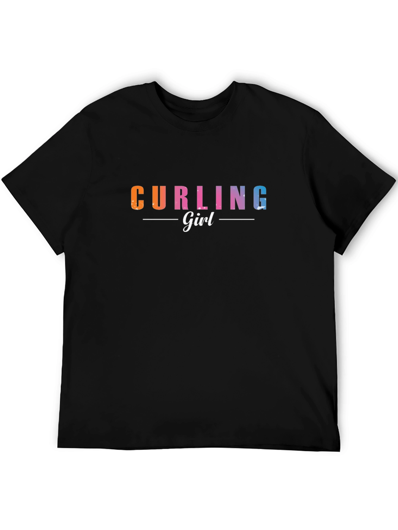 Curling Girl Graphic T-Shirt - Novelty Sportswear
