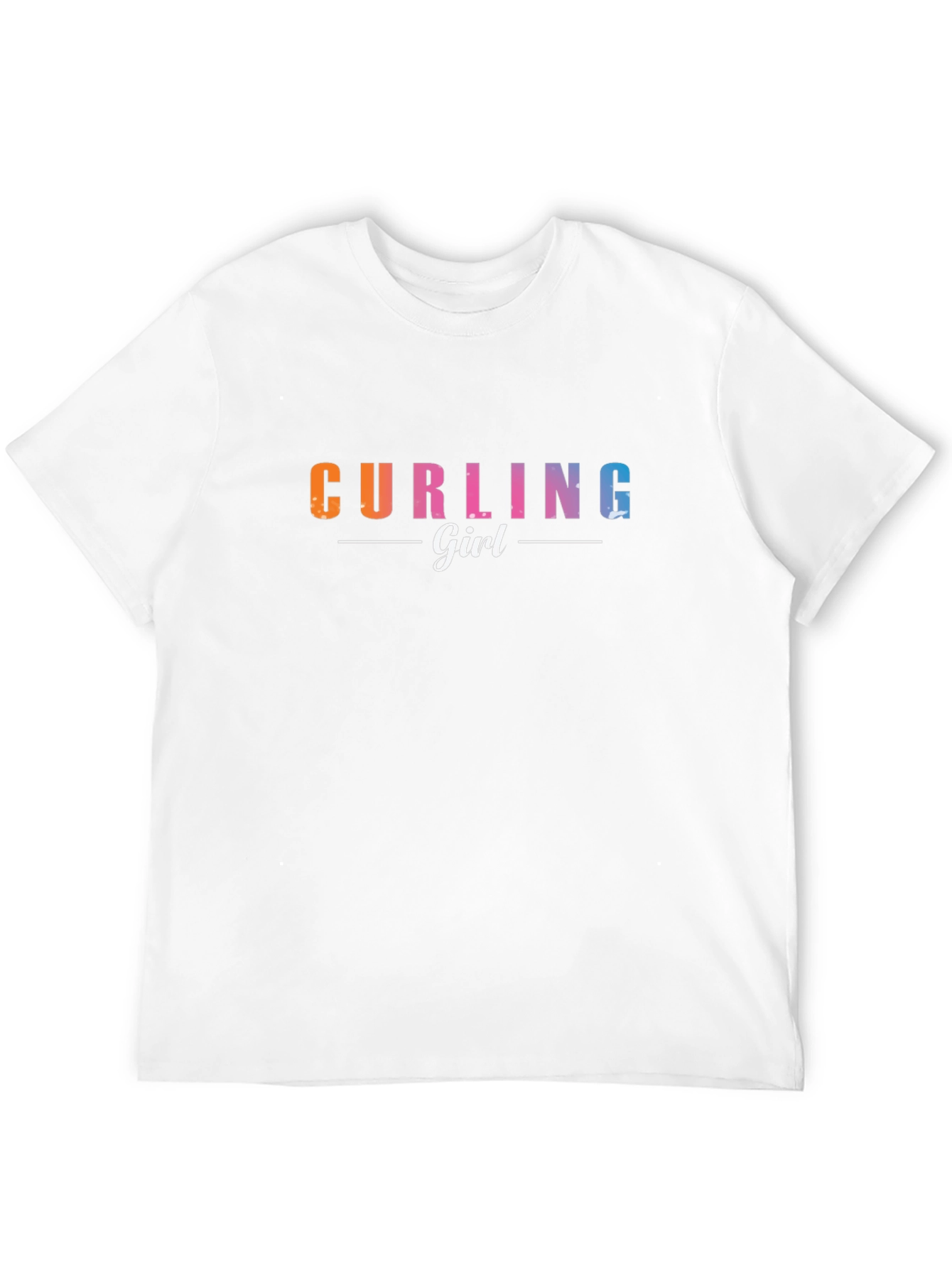 Curling Girl Graphic T-Shirt - Novelty Sportswear