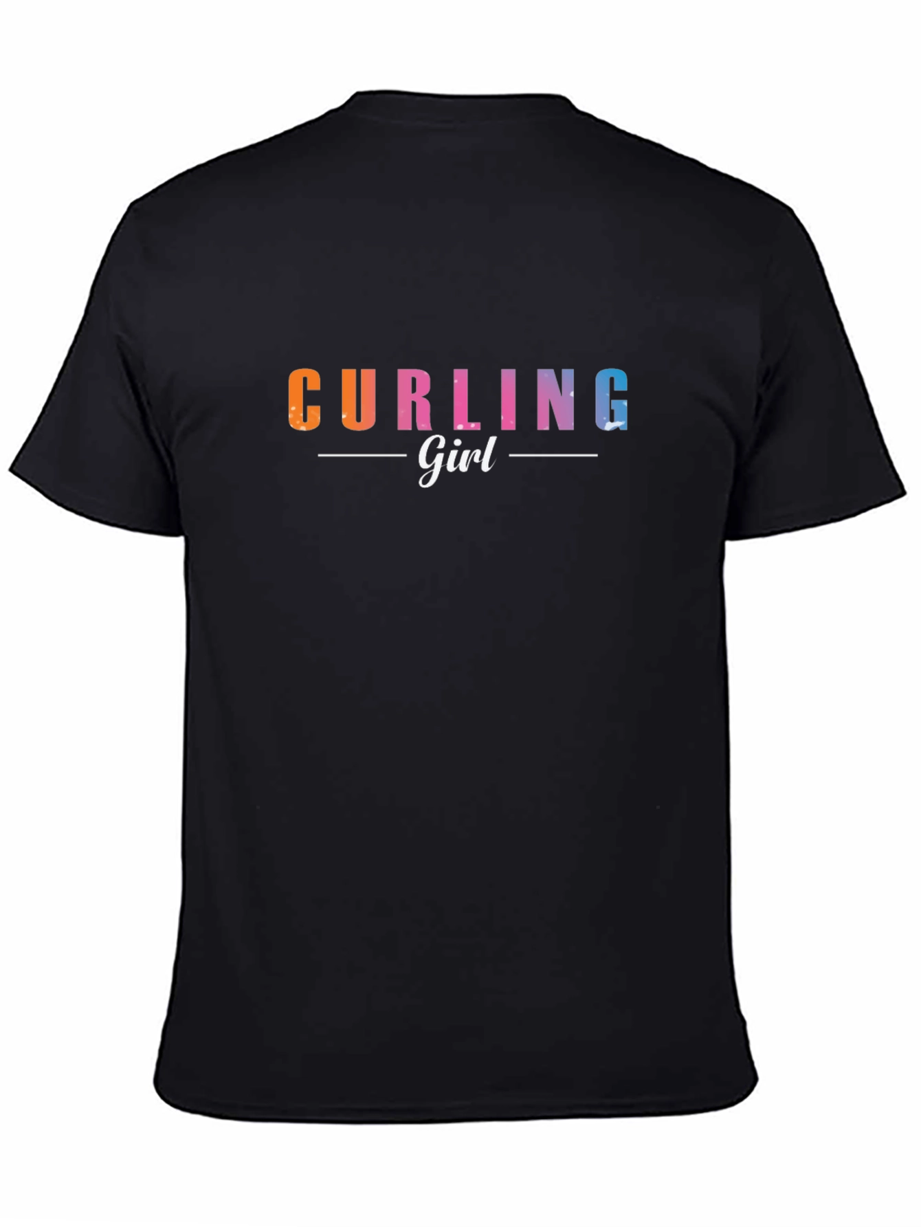 Curling Girl Graphic T-Shirt - Novelty Sportswear