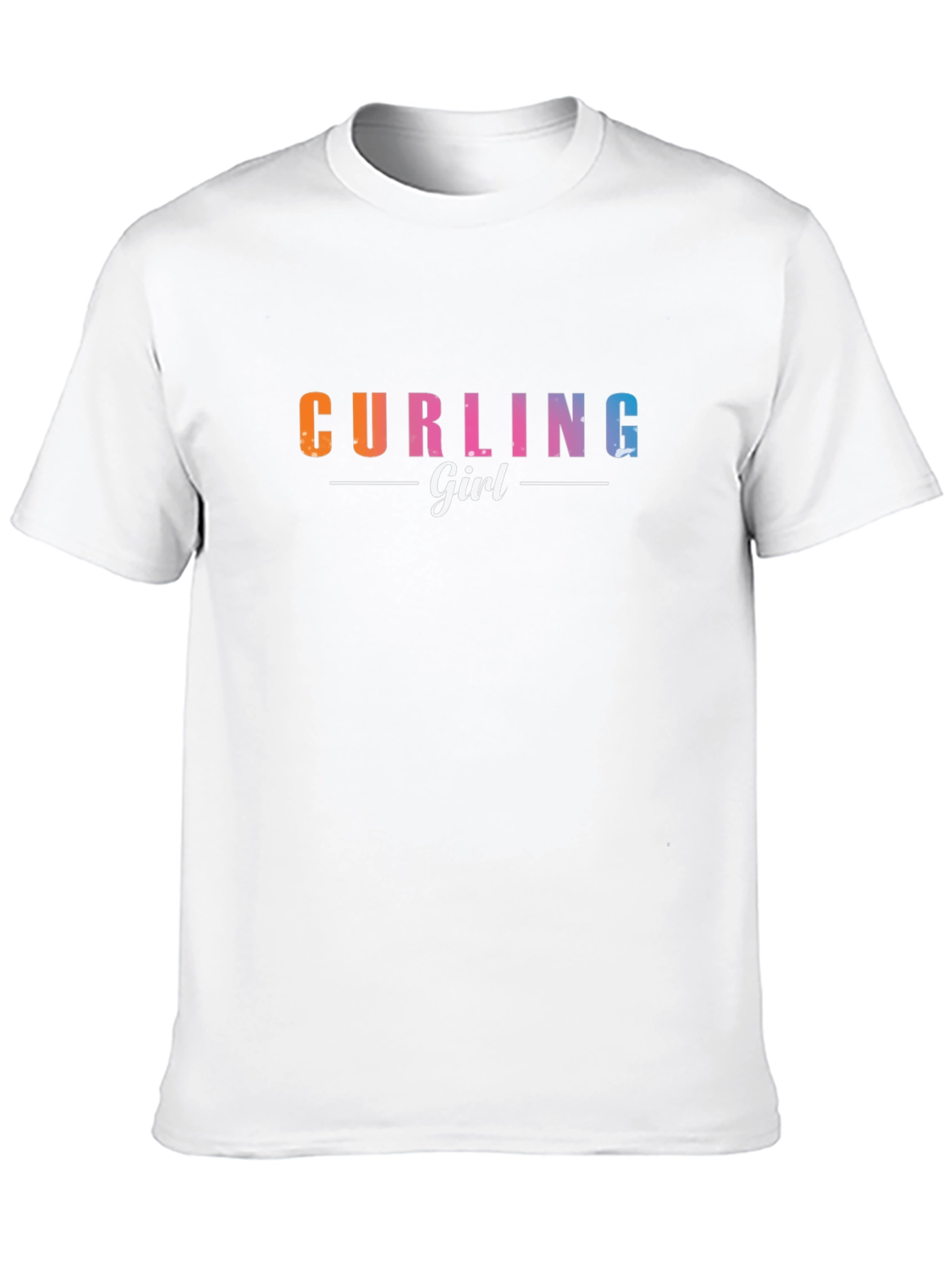 Curling Girl Graphic T-Shirt - Novelty Sportswear