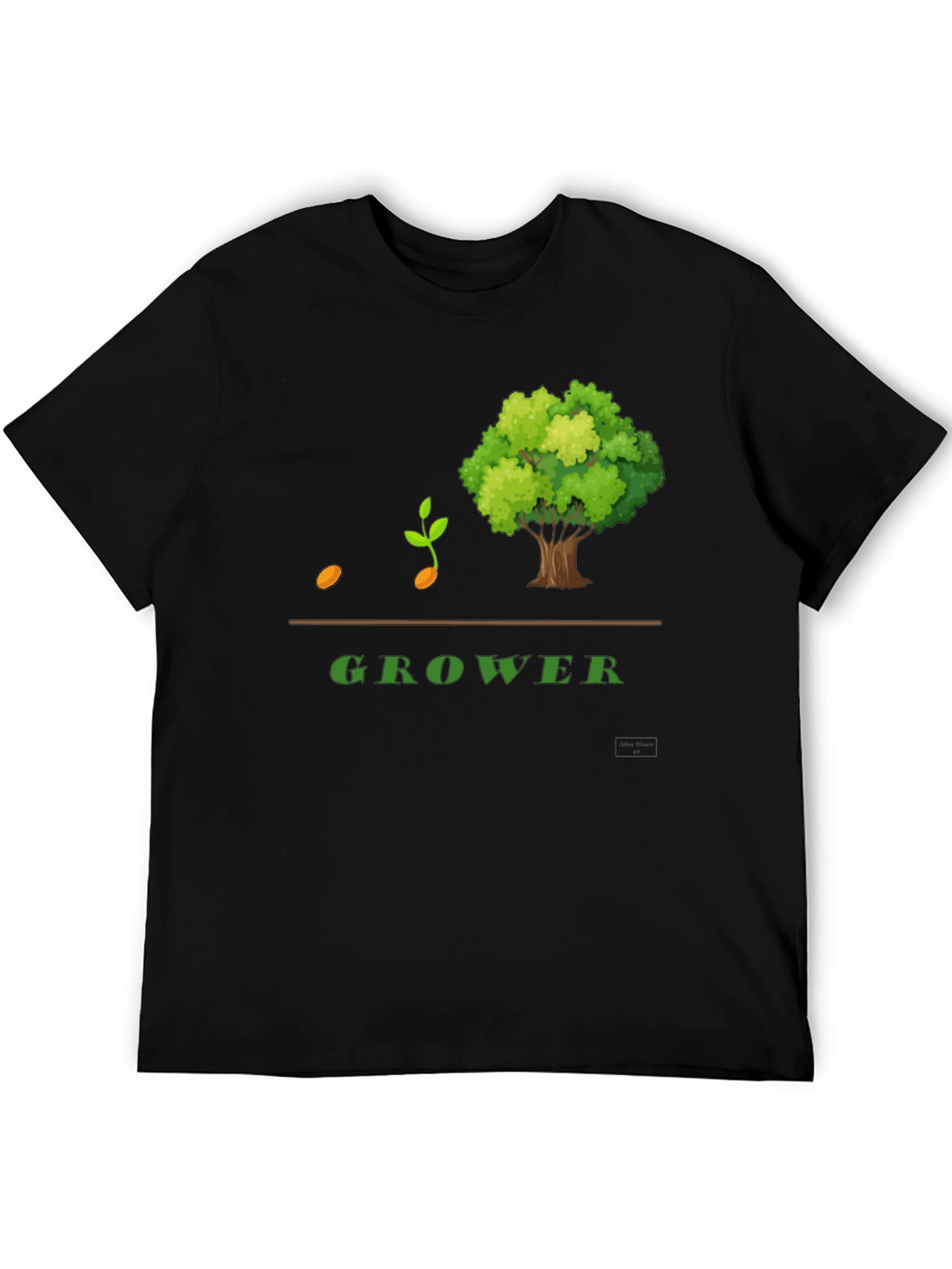 Grower Graphic T-Shirt - Black Cotton Blend