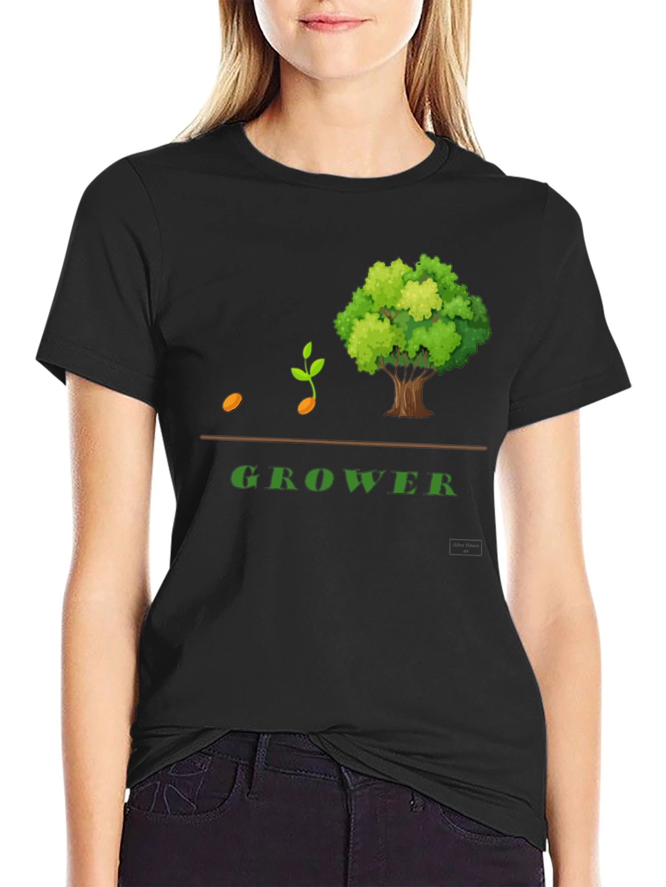 Grower Graphic T-Shirt - Black Cotton Blend