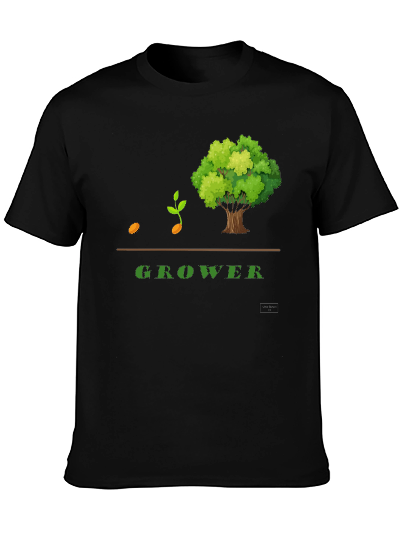 Grower Graphic T-Shirt - Black Cotton Blend