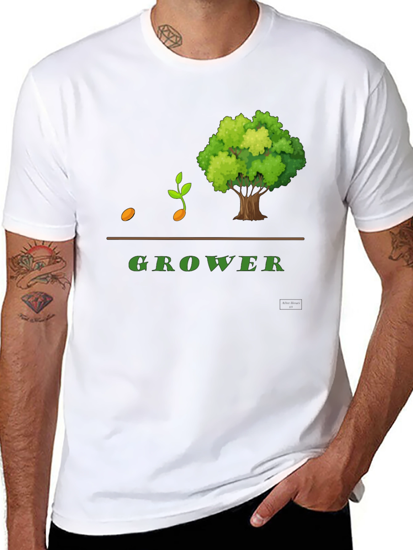 Grower Graphic T-Shirt - Black Cotton Blend