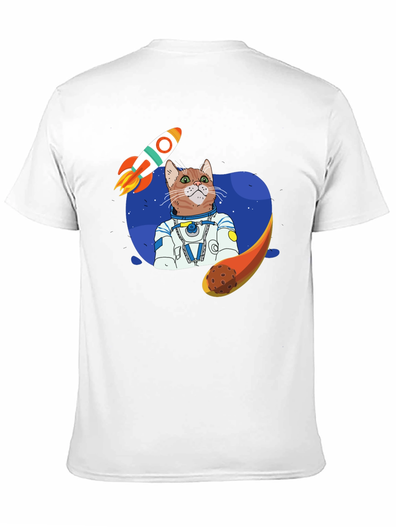 Astronaut Cat Graphic T-Shirt