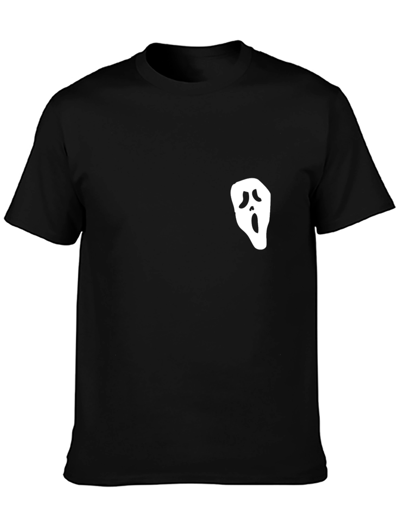 Ghost Face Graphic Black T-Shirt
