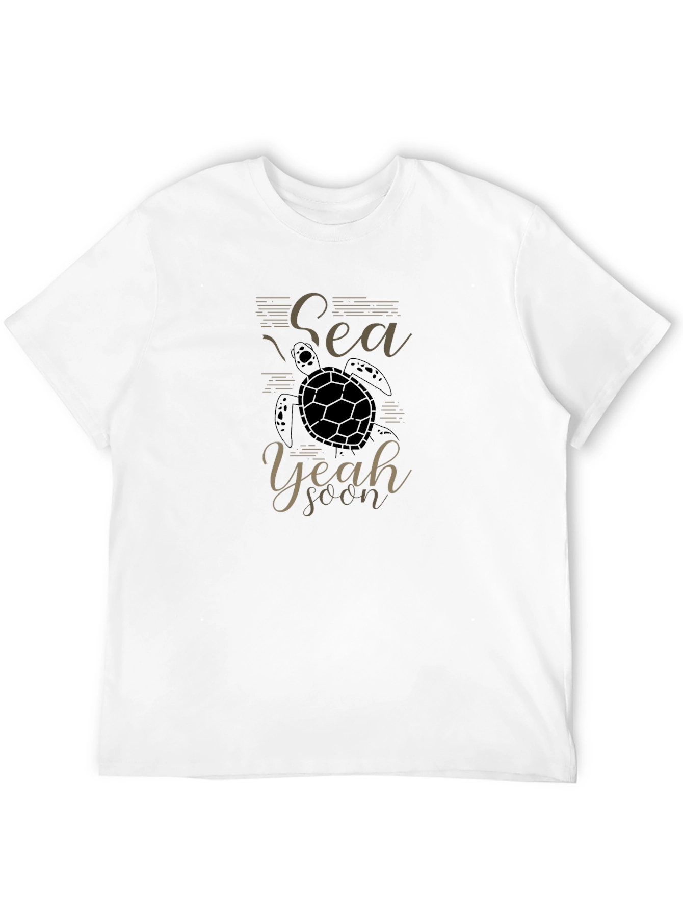Sea Turtle Graphic T-Shirt - Black