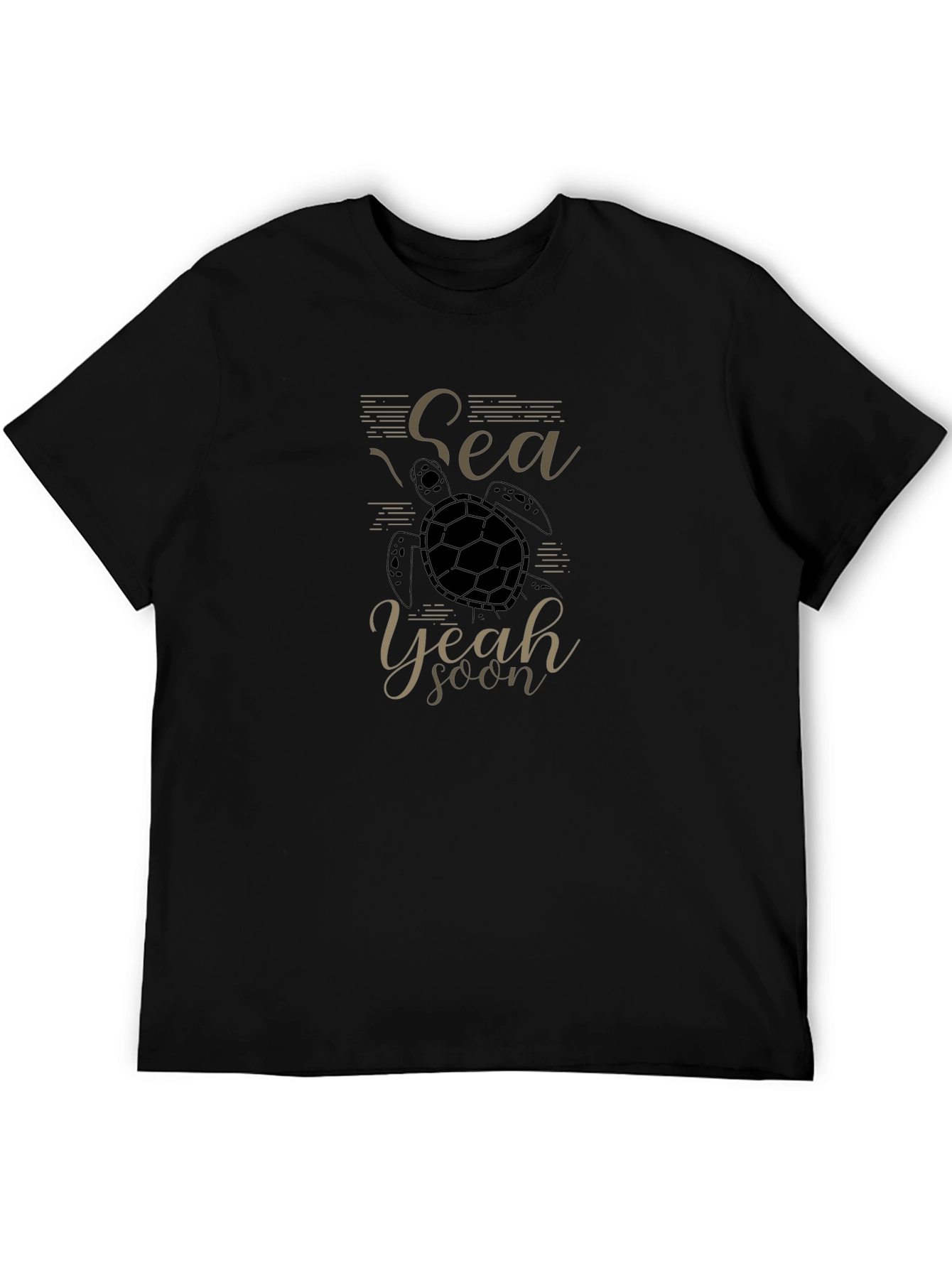 Sea Turtle Graphic T-Shirt - Black