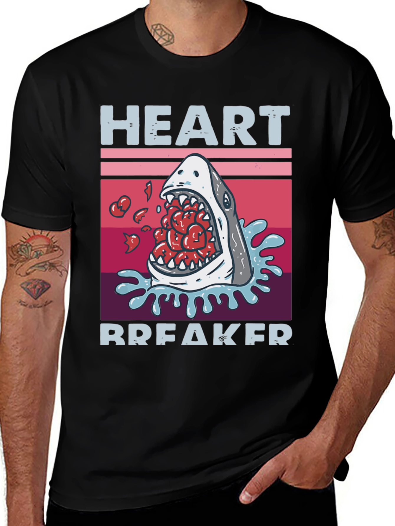 Heartbreaker Shark Graphic T-Shirt