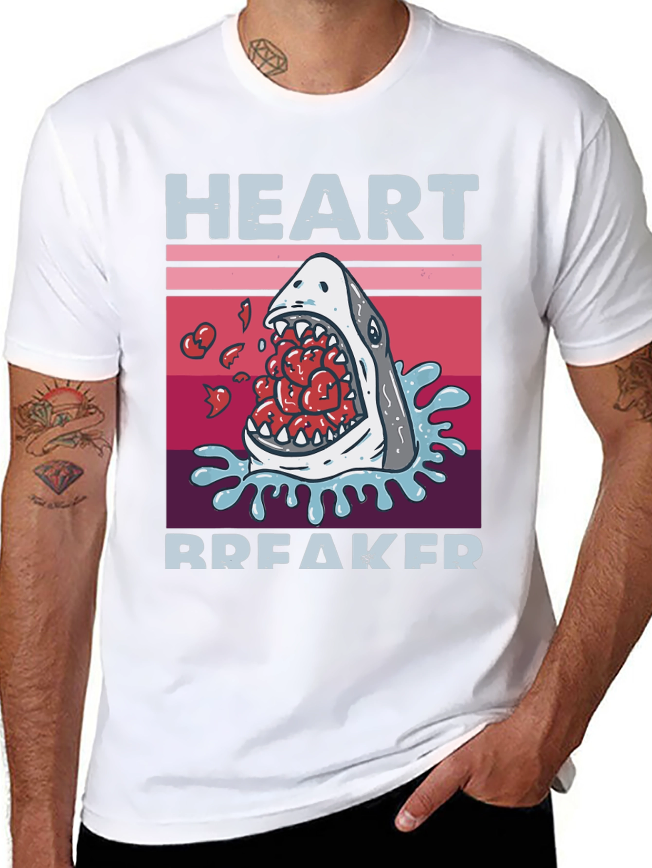 Heartbreaker Shark Graphic T-Shirt