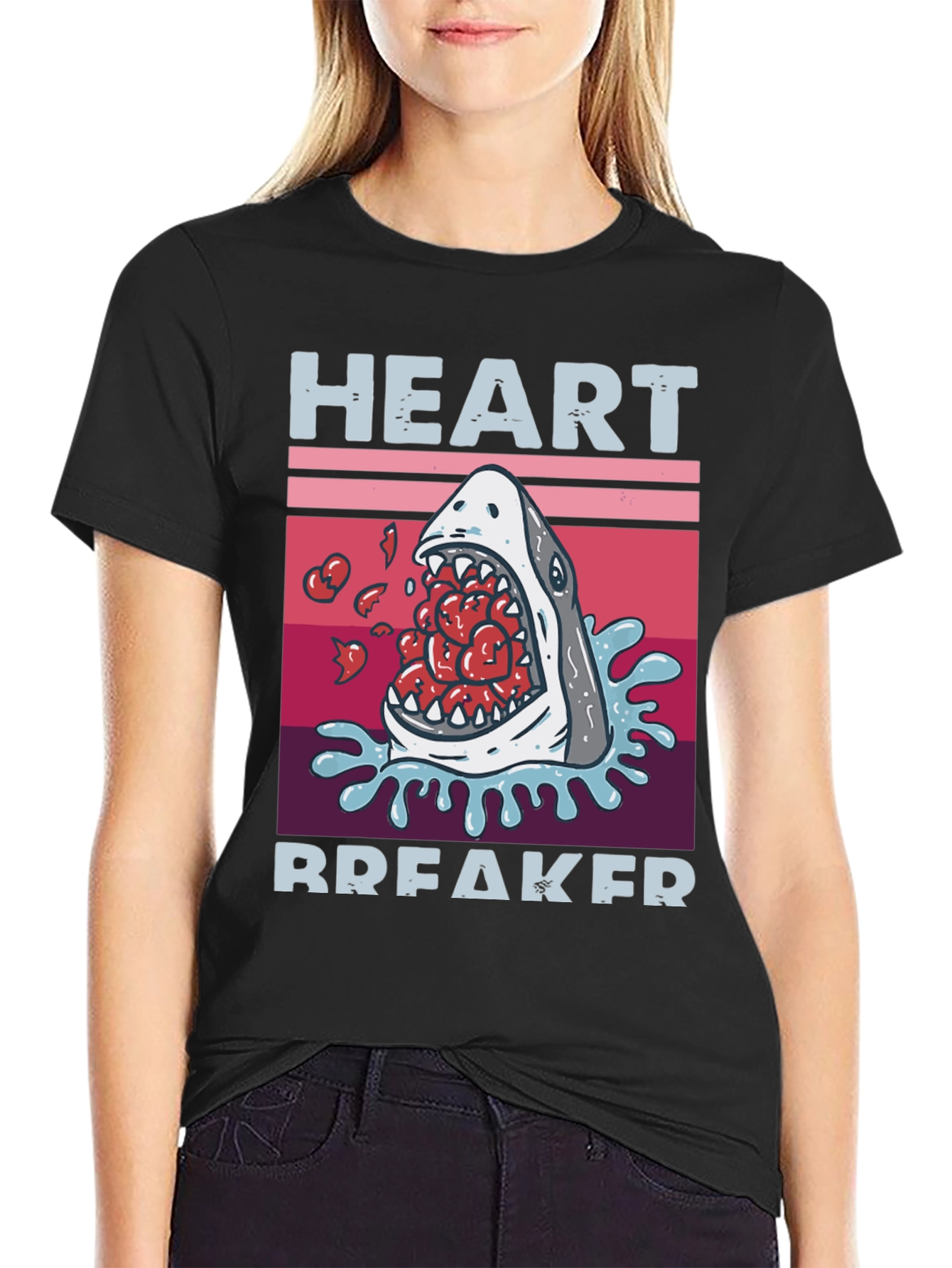 Heartbreaker Shark Graphic T-Shirt