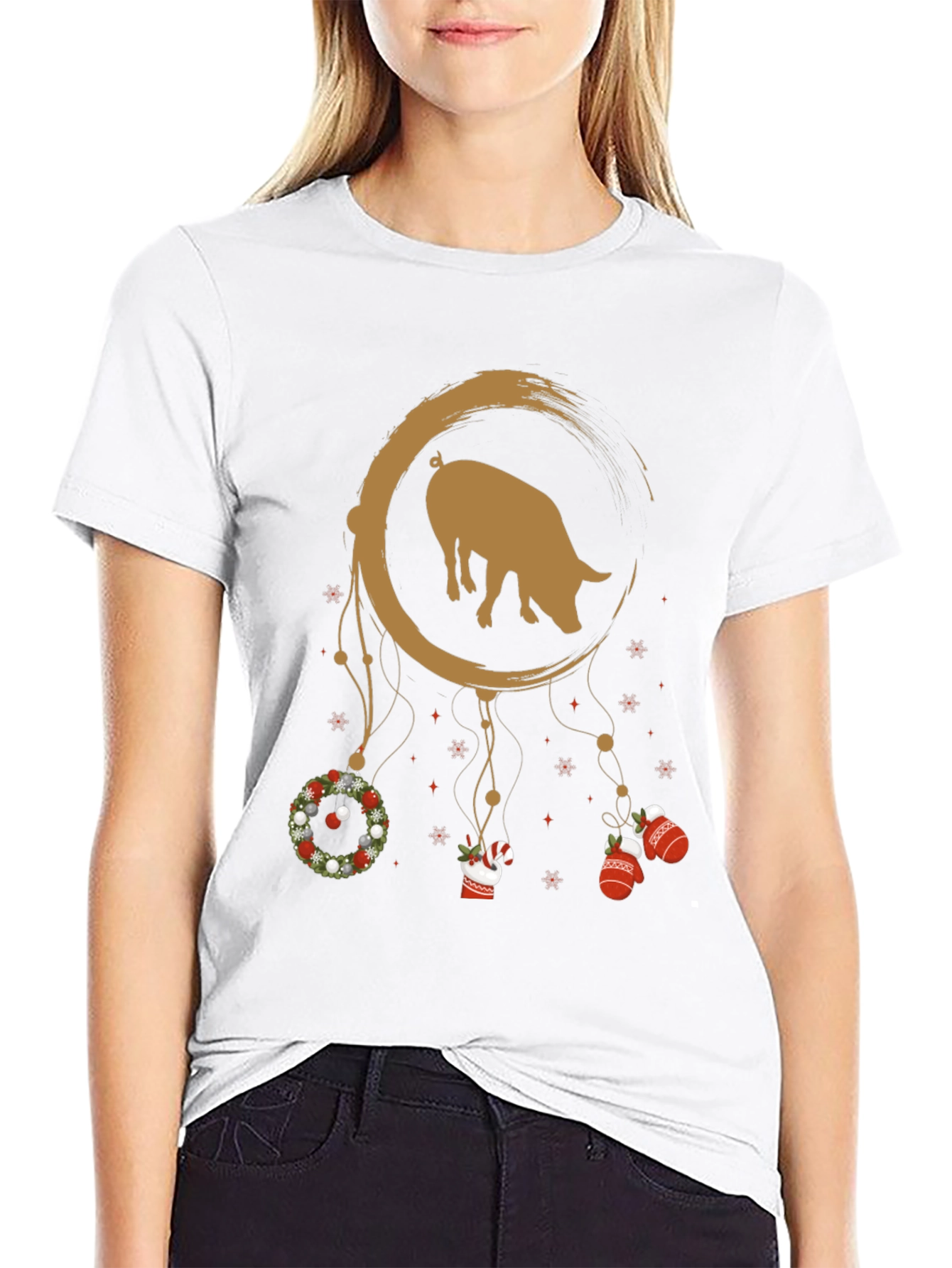 Pig Dreamcatcher Graphic Tee - Holiday Edition