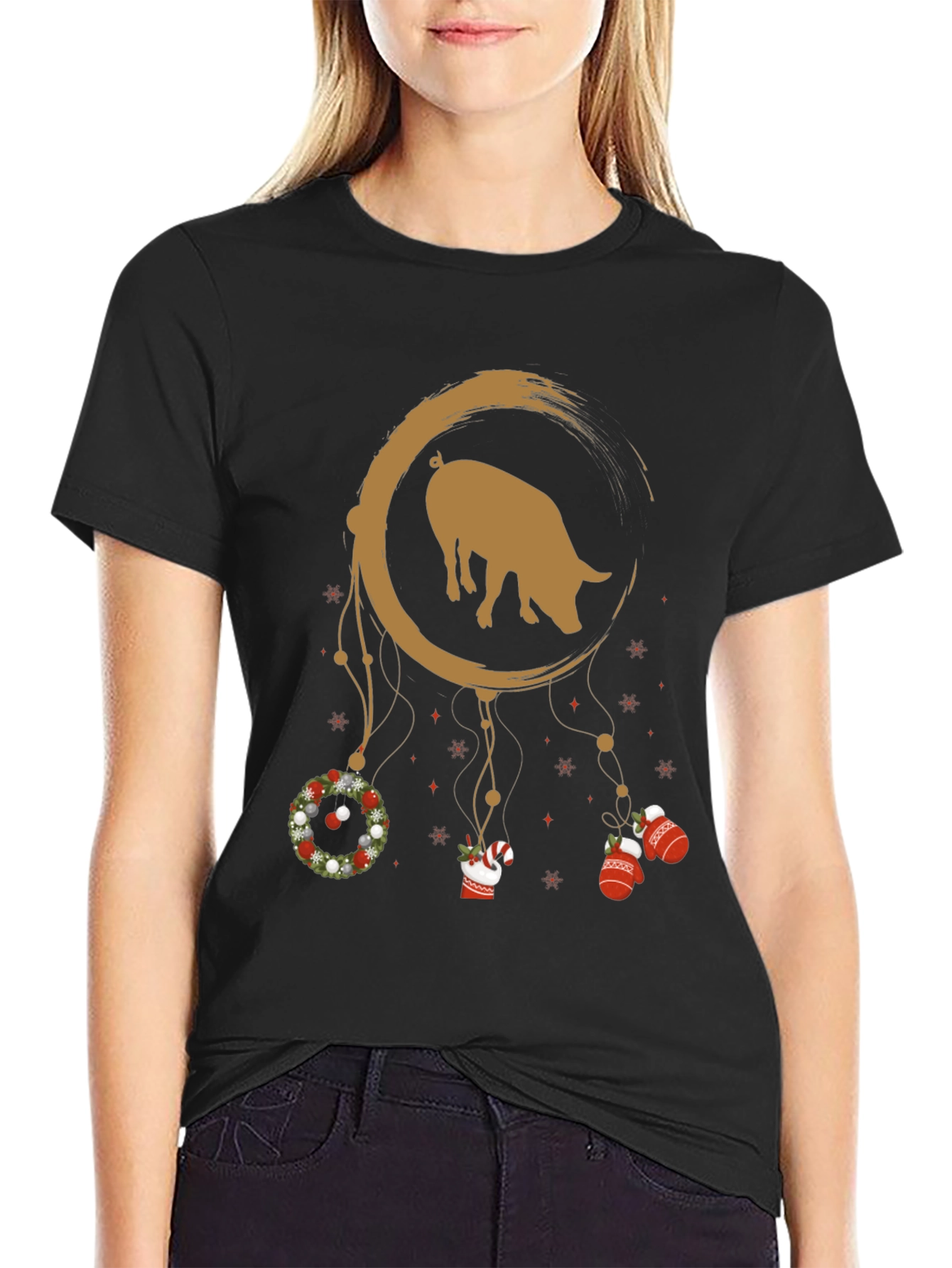 Pig Dreamcatcher Graphic Tee - Holiday Edition