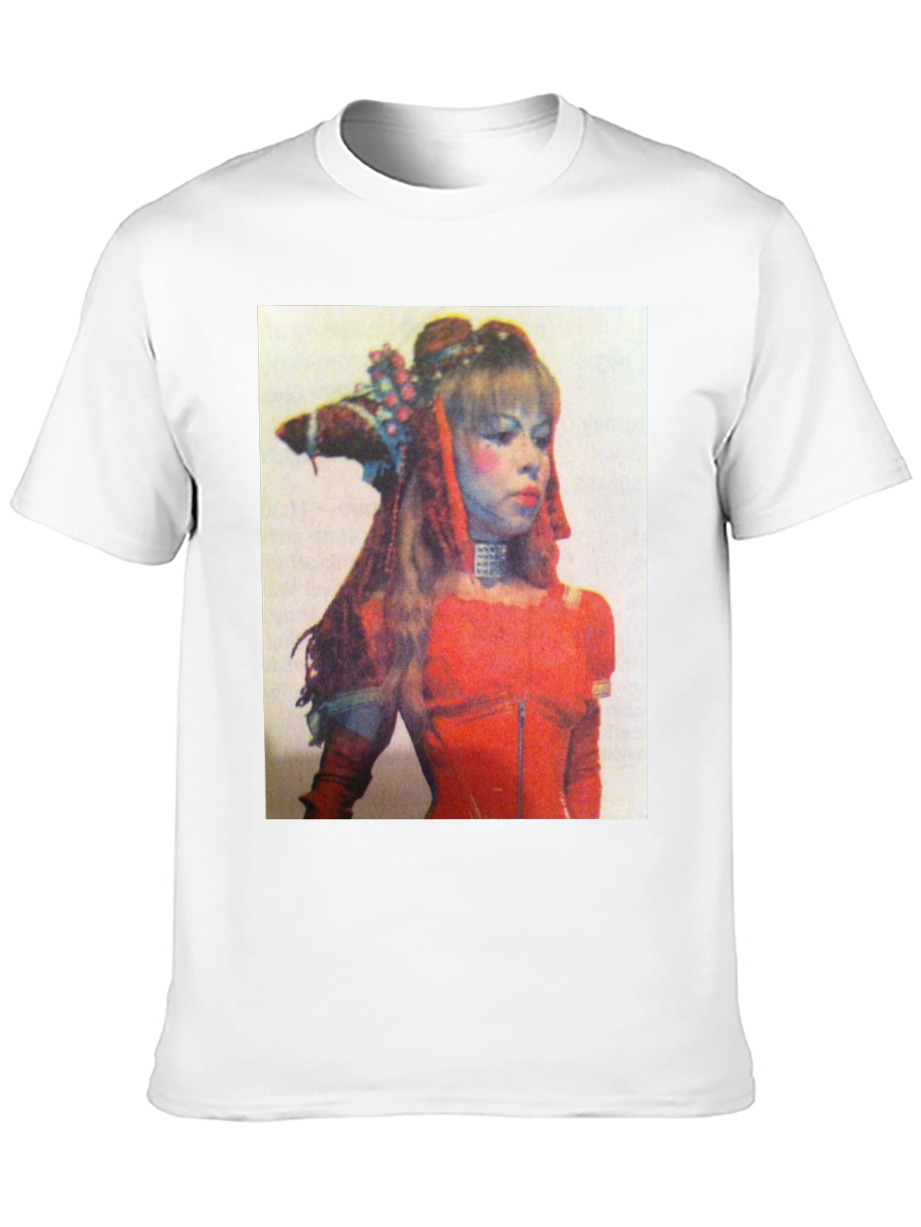 Retro Woman Graphic Print T-Shirt - Black