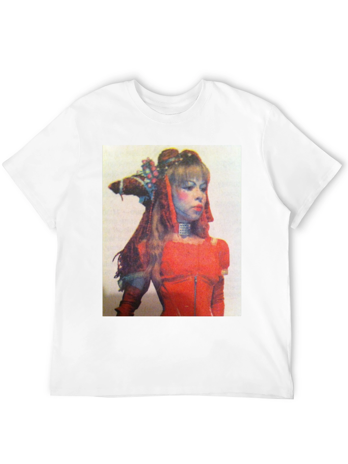 Retro Woman Graphic Print T-Shirt - Black