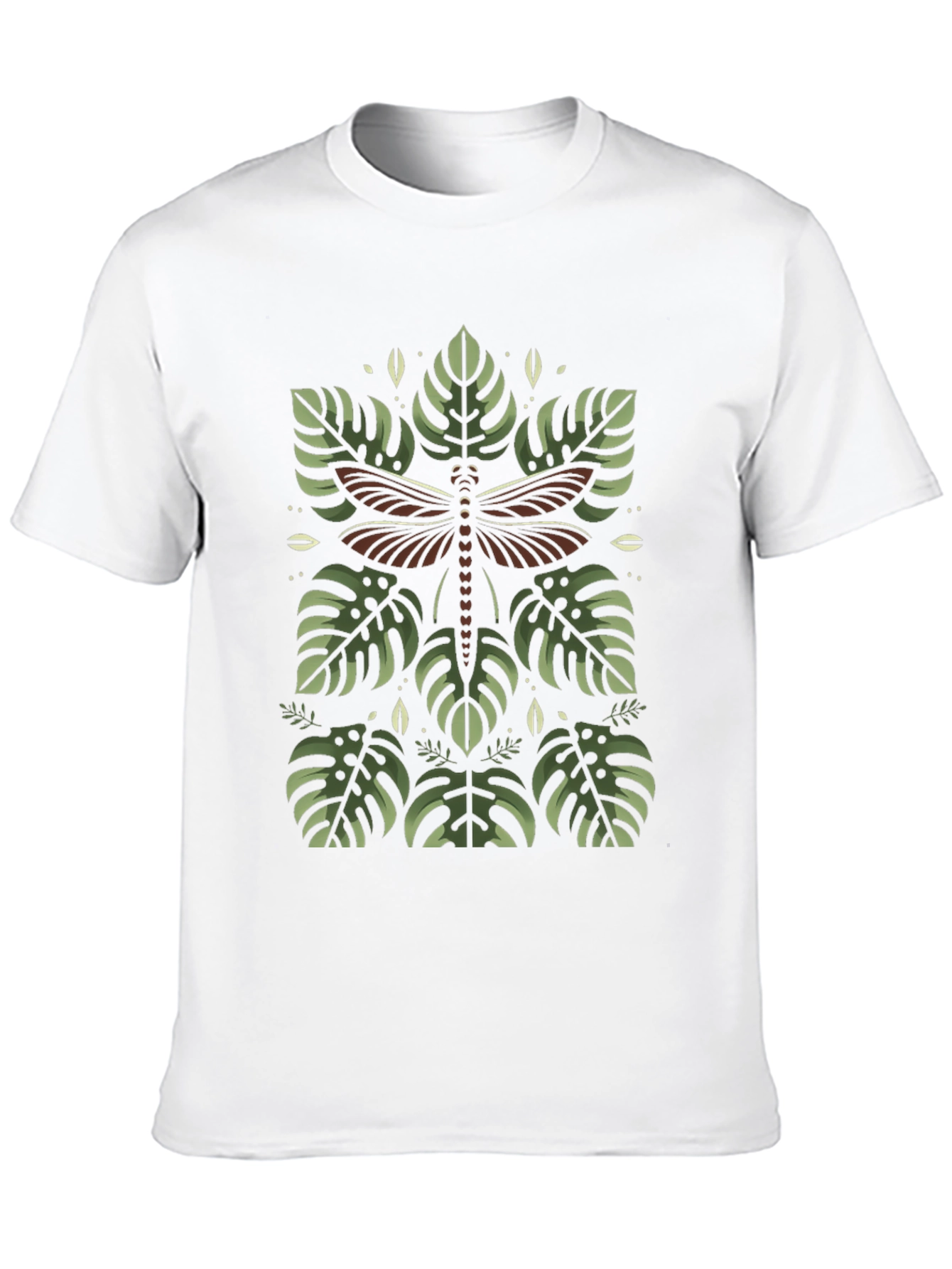 Botanical Dragonfly Graphic Tee - Stylish and Unique