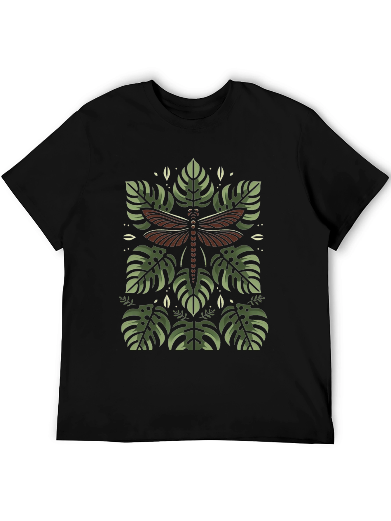 Botanical Dragonfly Graphic Tee - Stylish and Unique