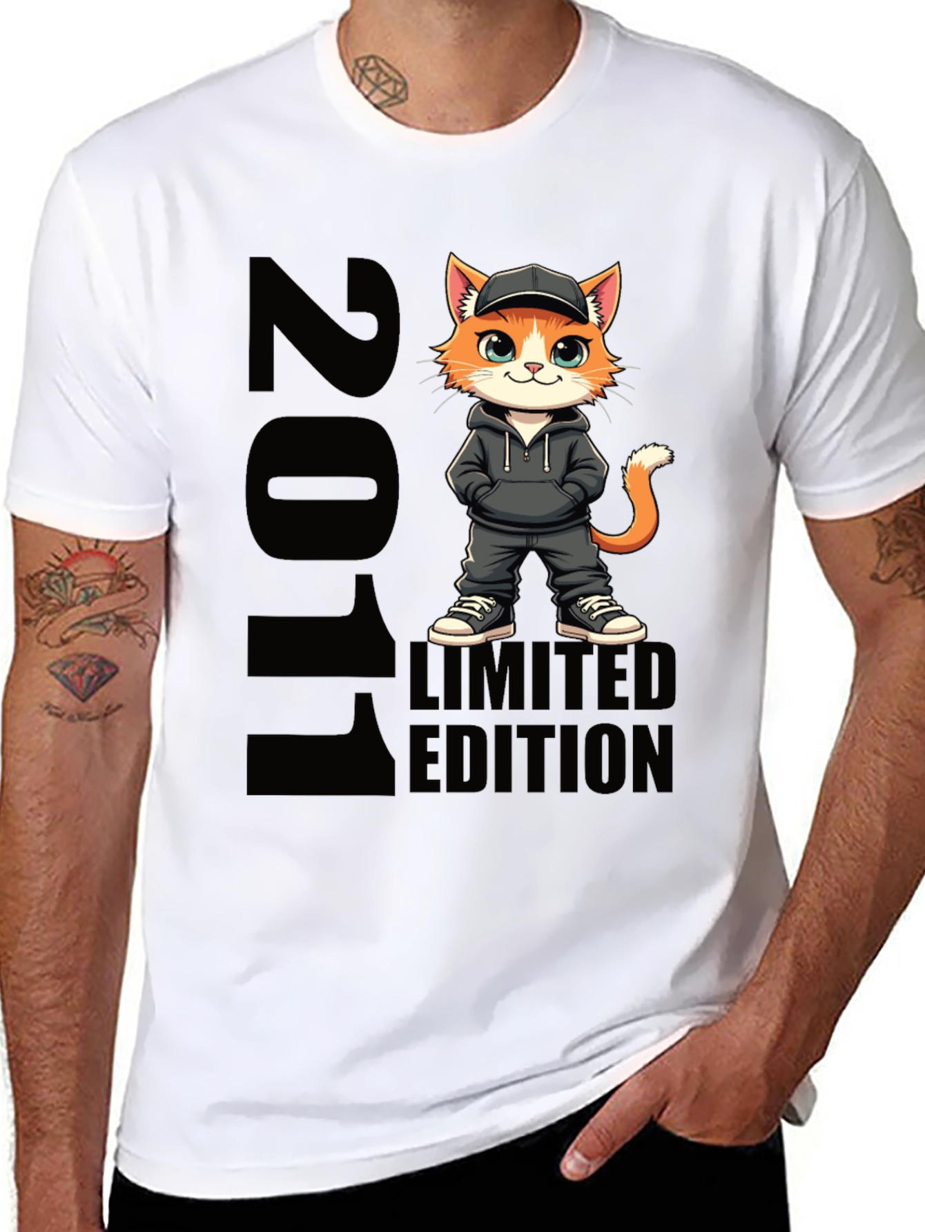 2011 Limited Edition Cartoon Cat T-Shirt