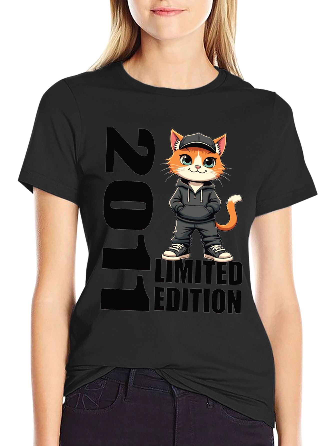 2011 Limited Edition Cartoon Cat T-Shirt