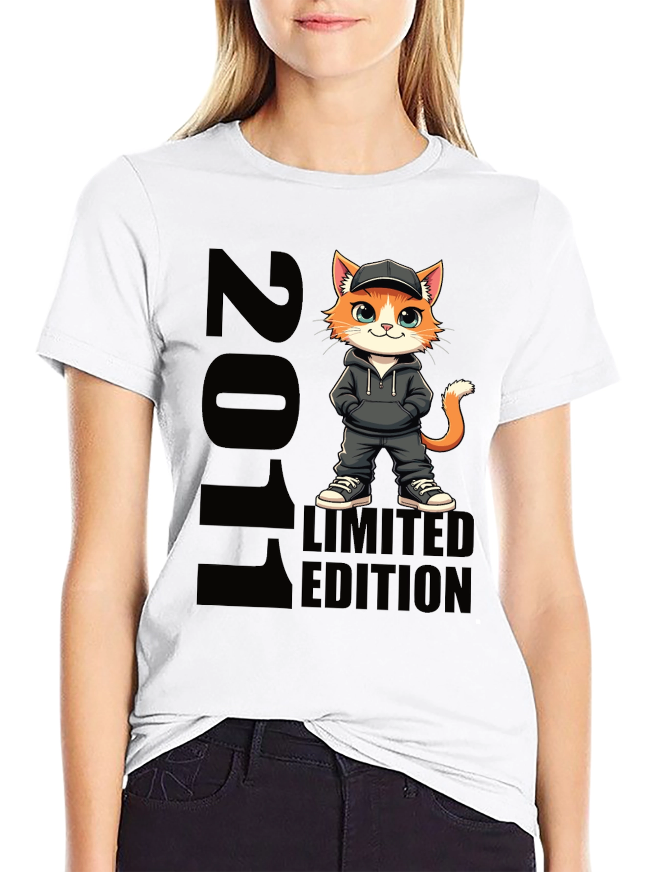 2011 Limited Edition Cartoon Cat T-Shirt