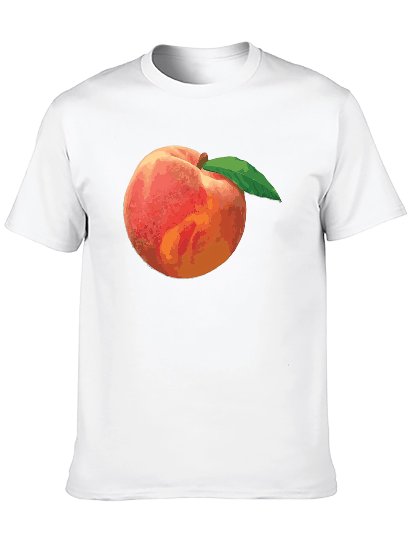 Peach Graphic Tee - Black Casual Shirt
