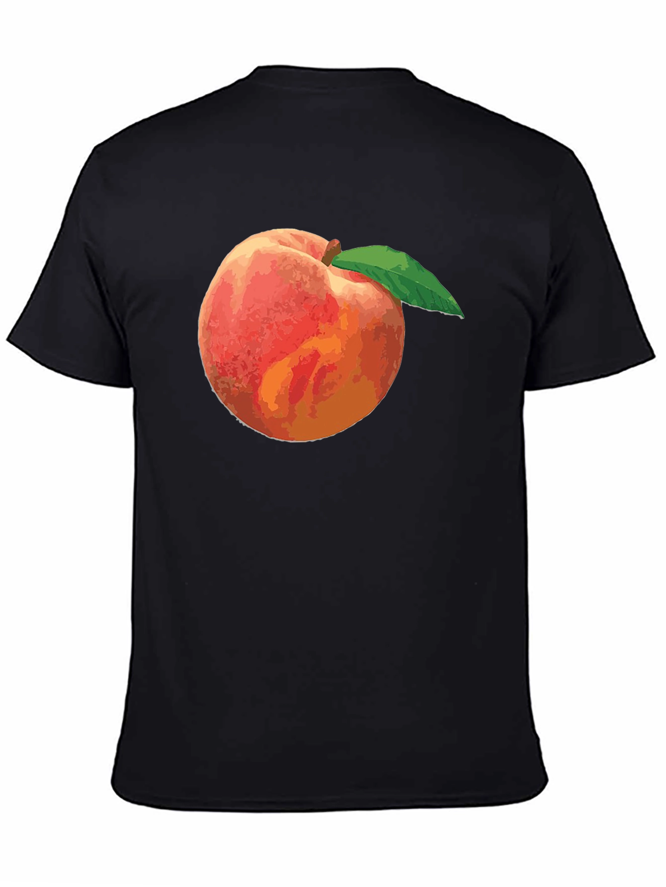 Peach Graphic Tee - Black Casual Shirt