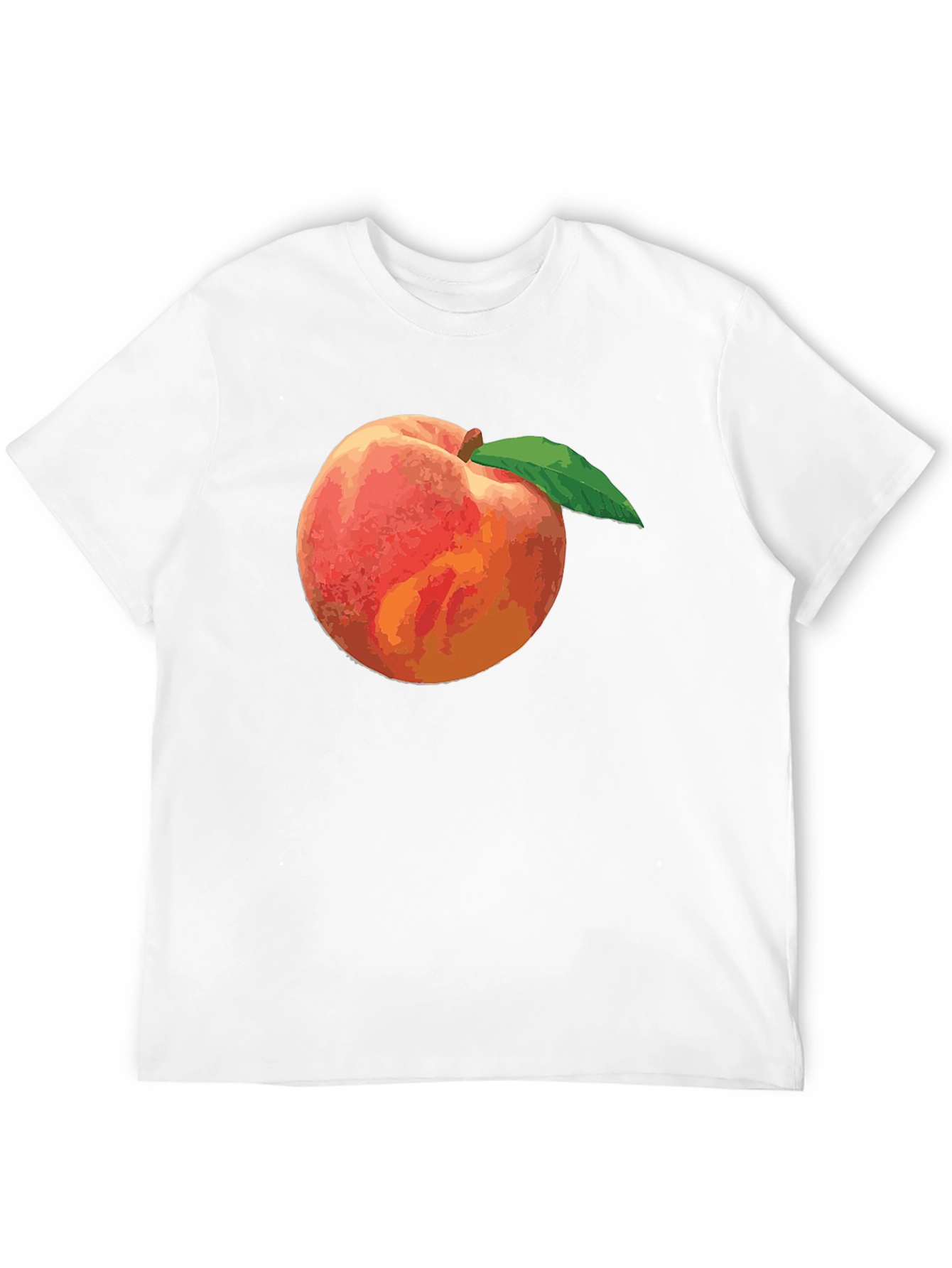 Peach Graphic Tee - Black Casual Shirt