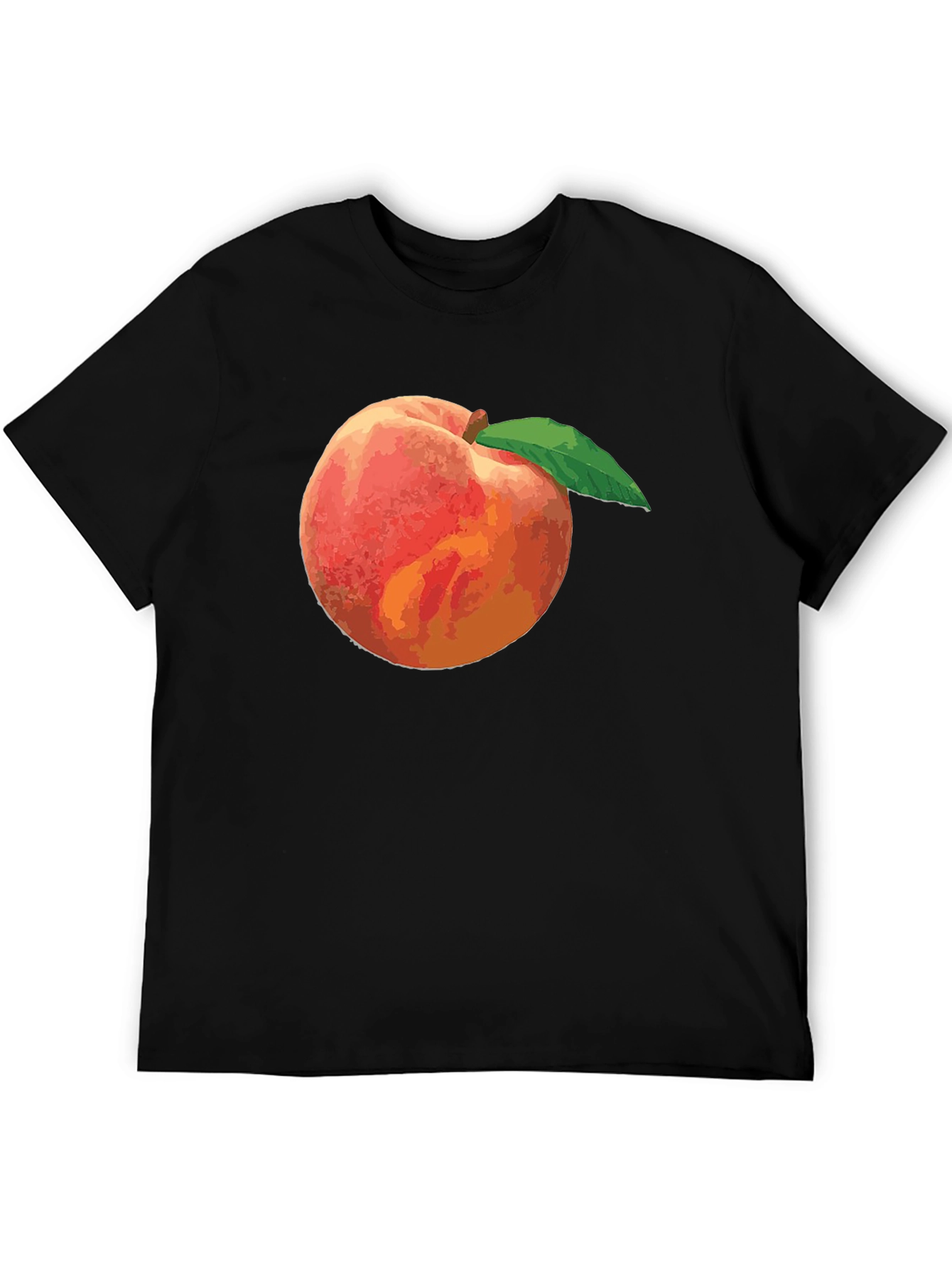 Peach Graphic Tee - Black Casual Shirt
