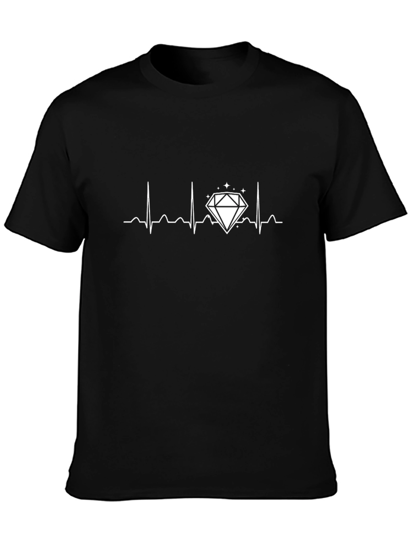 Diamond Heartbeat T-Shirt - Stylish Graphic Tee