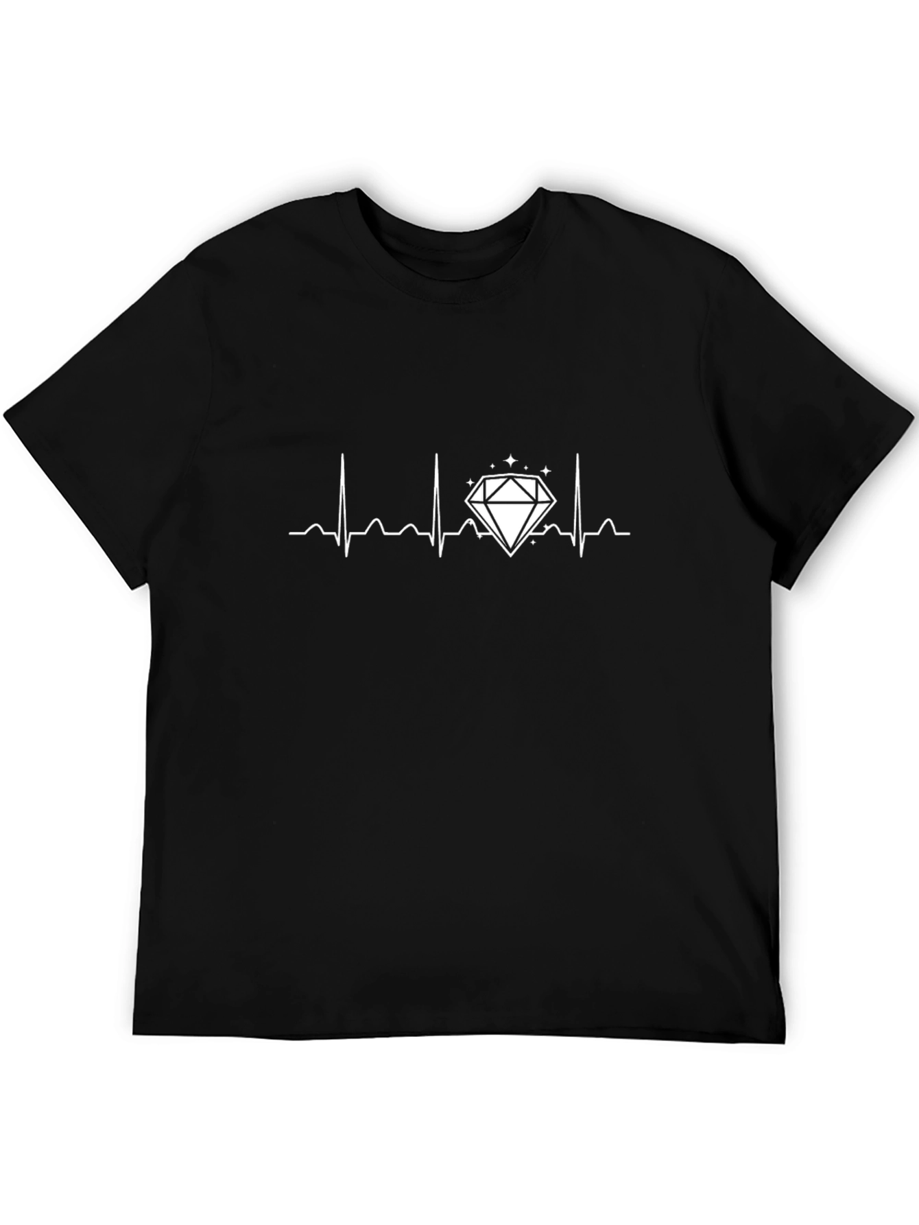 Diamond Heartbeat T-Shirt - Stylish Graphic Tee