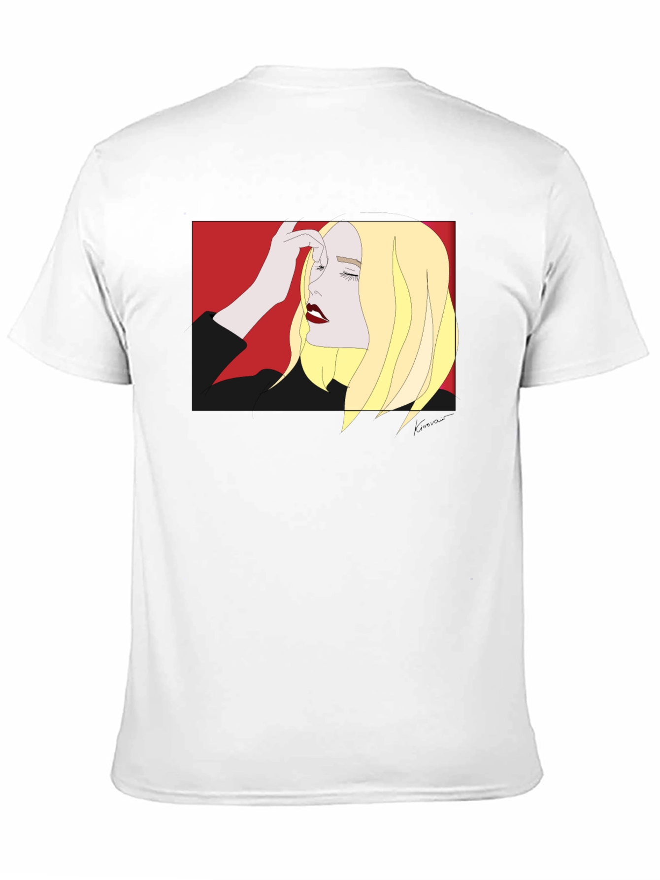 Black Graphic Tee - Stylish Woman Design