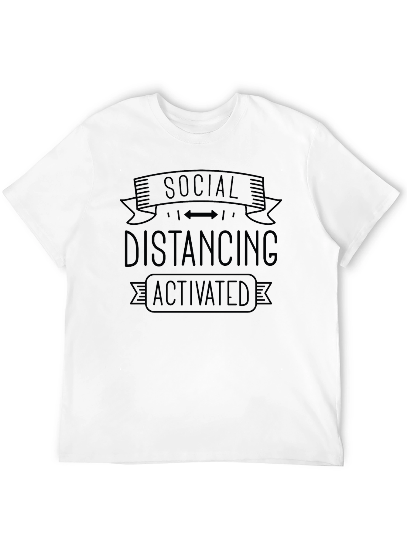 Social Distancing Activated Graphic T-Shirt