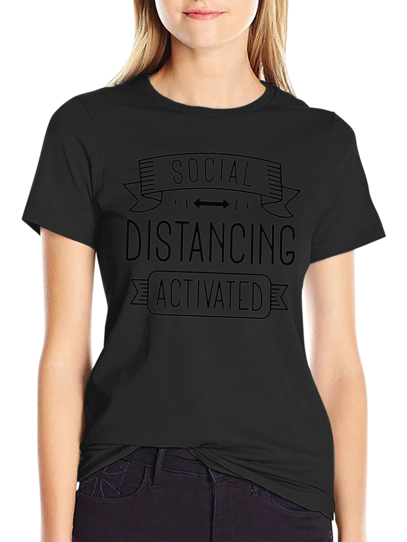 Social Distancing Activated Graphic T-Shirt