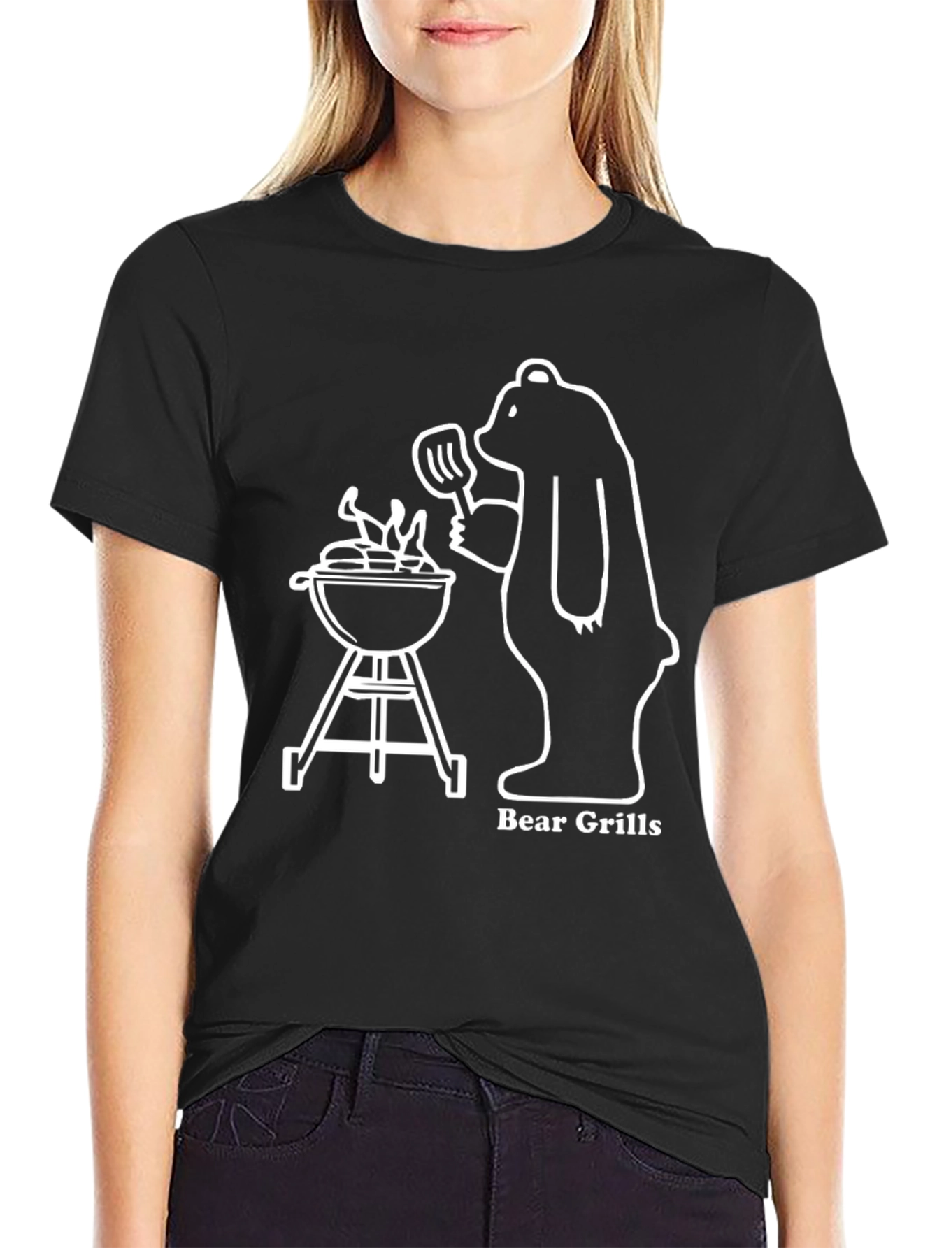Bear Grills T-Shirt: Funny BBQ Bear Tee