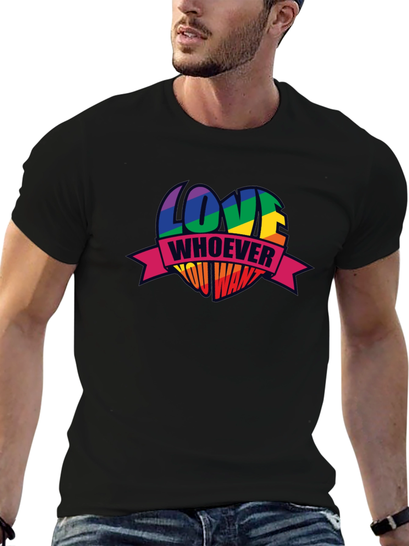Love Whoever You Want Pride Heart T-Shirt