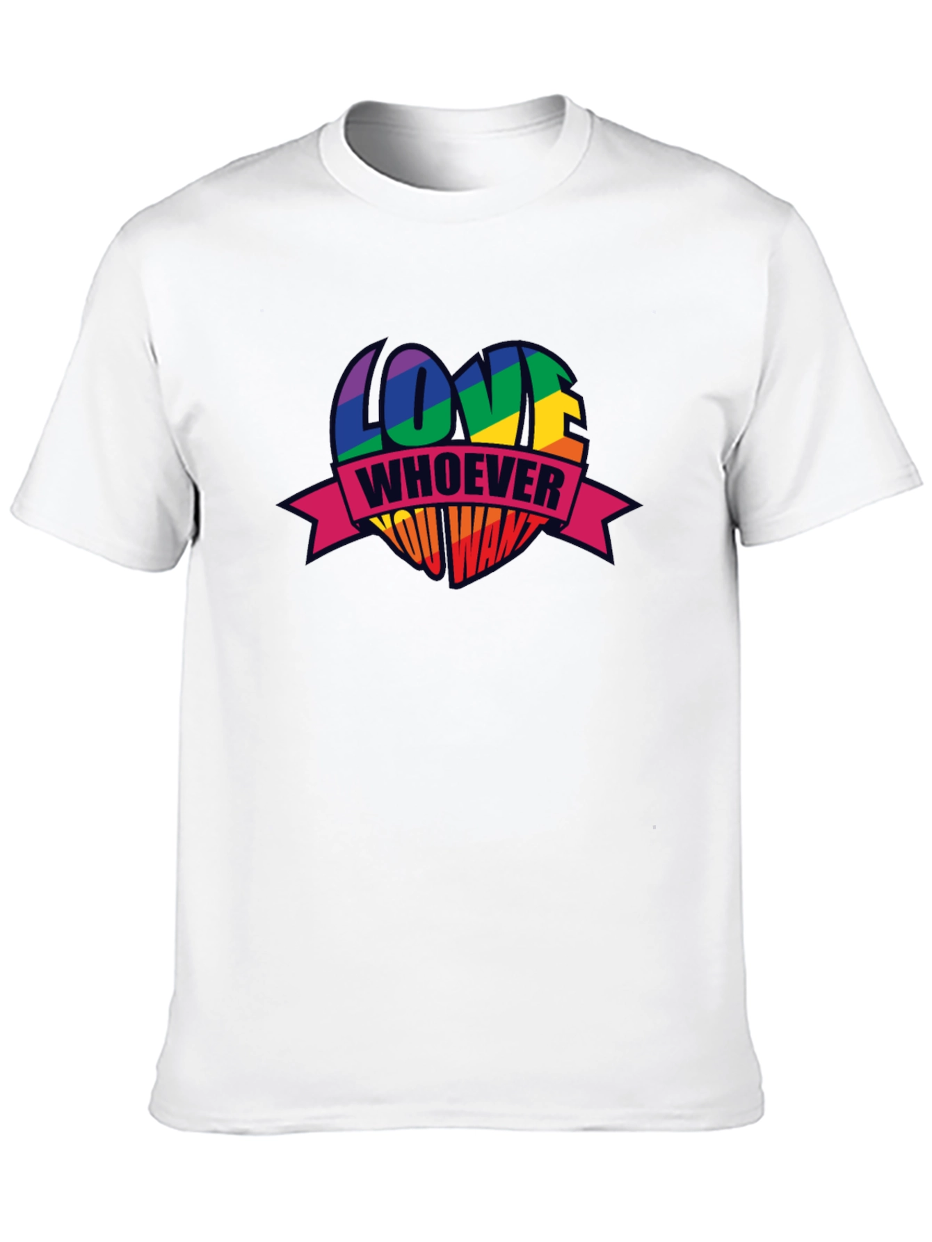 Love Whoever You Want Pride Heart T-Shirt