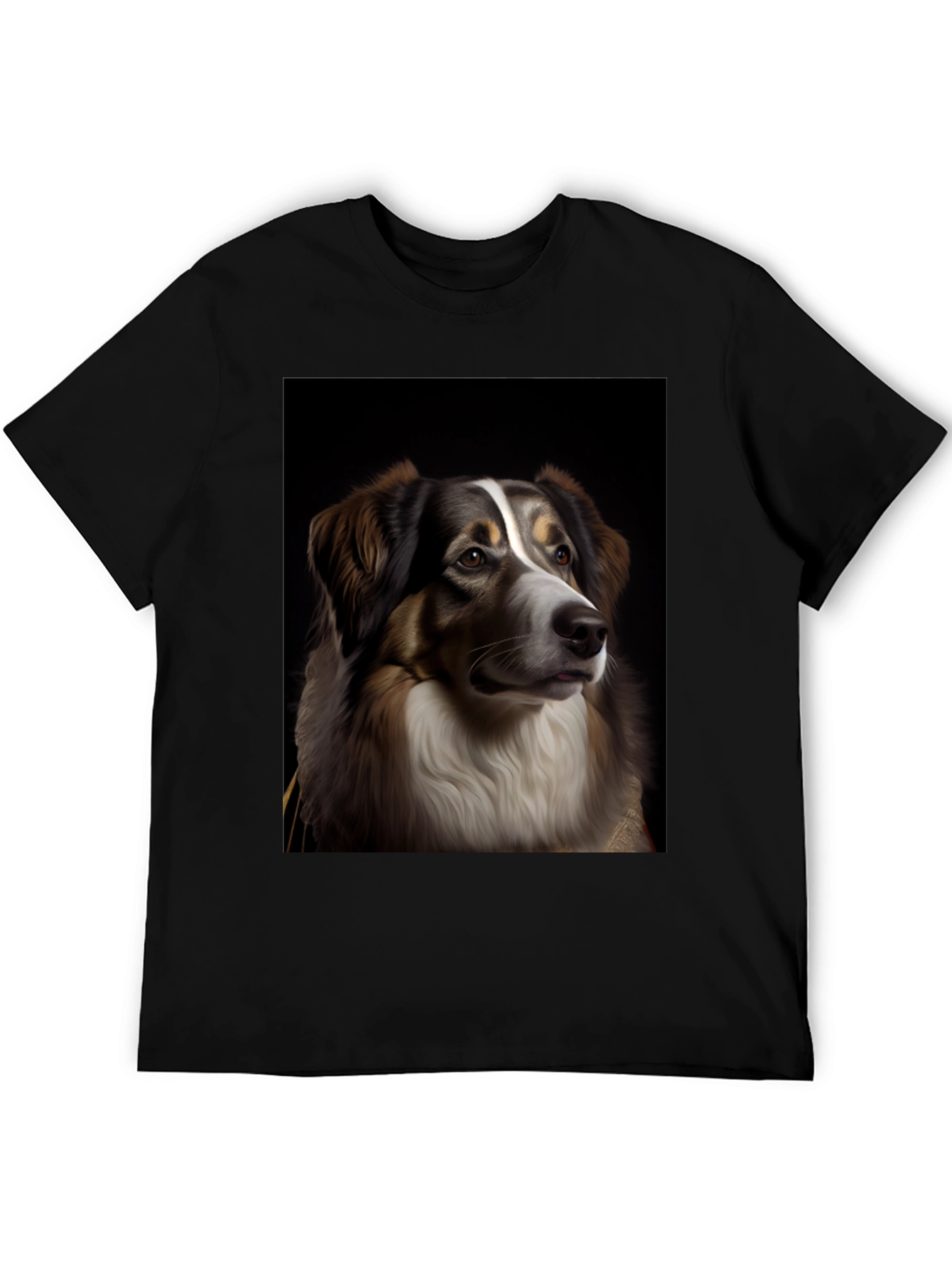 Dog Portrait Graphic Tee - Black T-Shirt