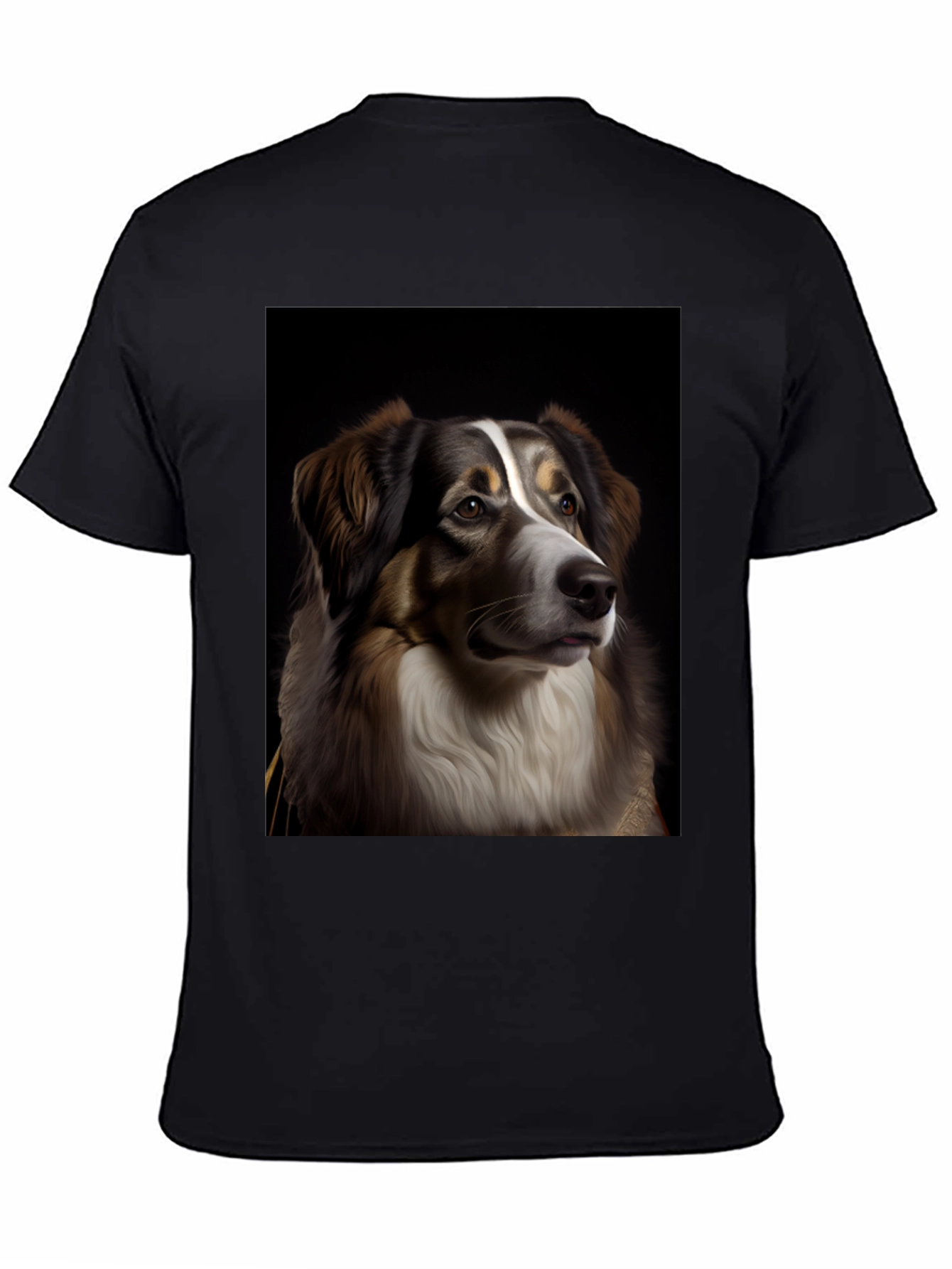 Dog Portrait Graphic Tee - Black T-Shirt